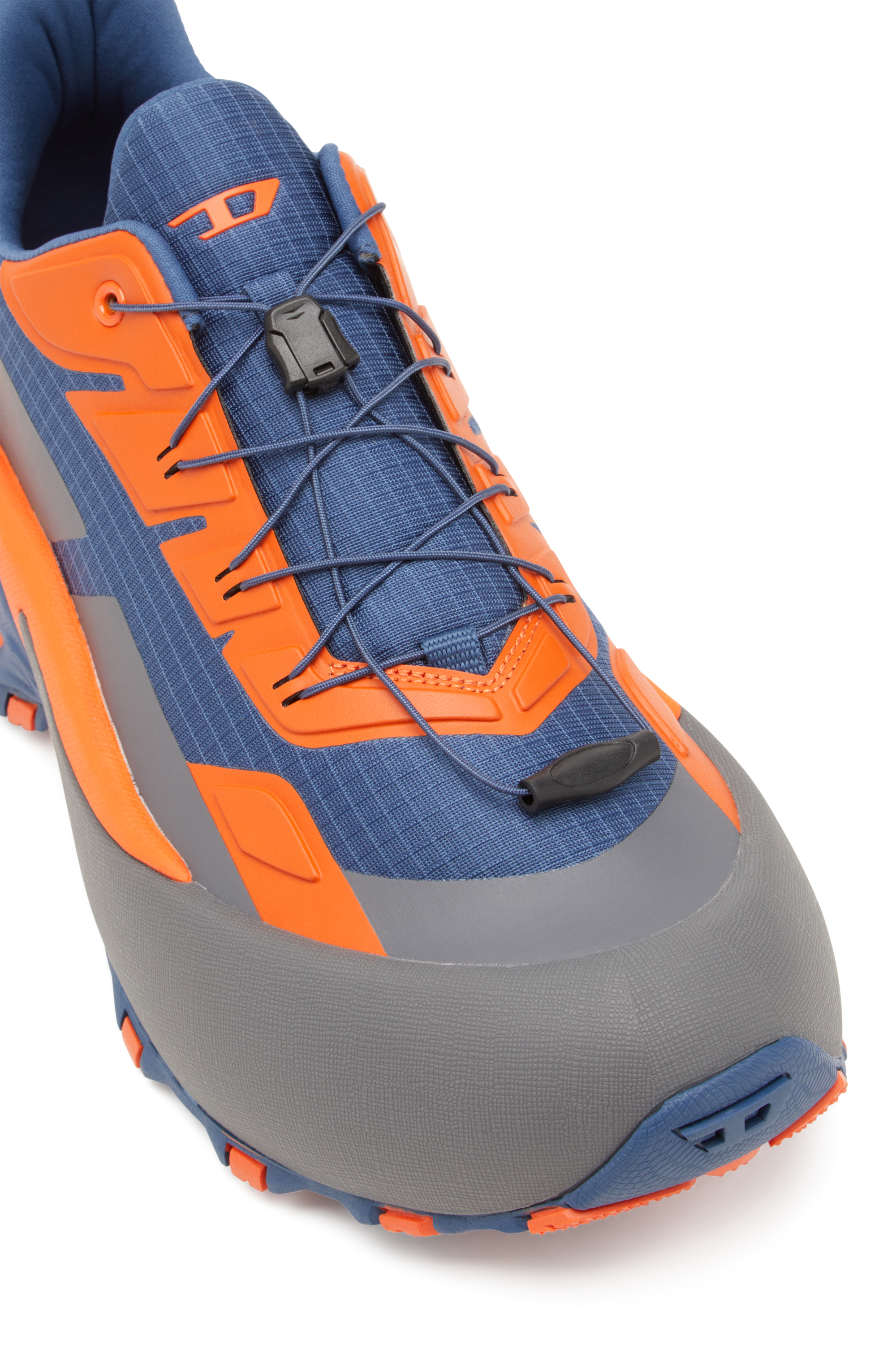 Diesel - D-CAGE RUNNER, Man's D-Cage Runner-Sneakers in TPU-trimmed ripstop in Blue/Orange - 6