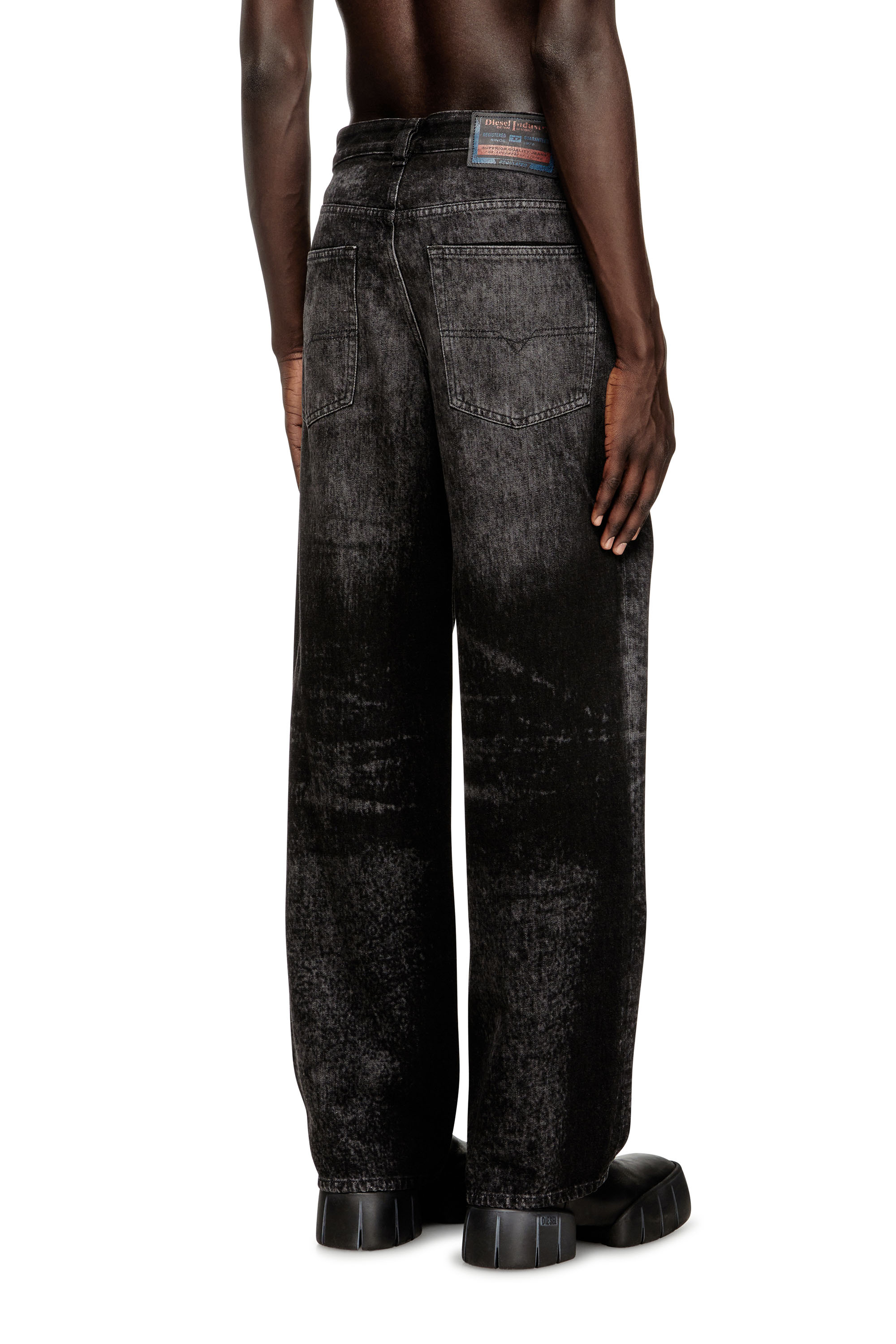 Diesel - Man's Relaxed Jeans 2001 D-Macro 007DB, Black/Dark grey - 4