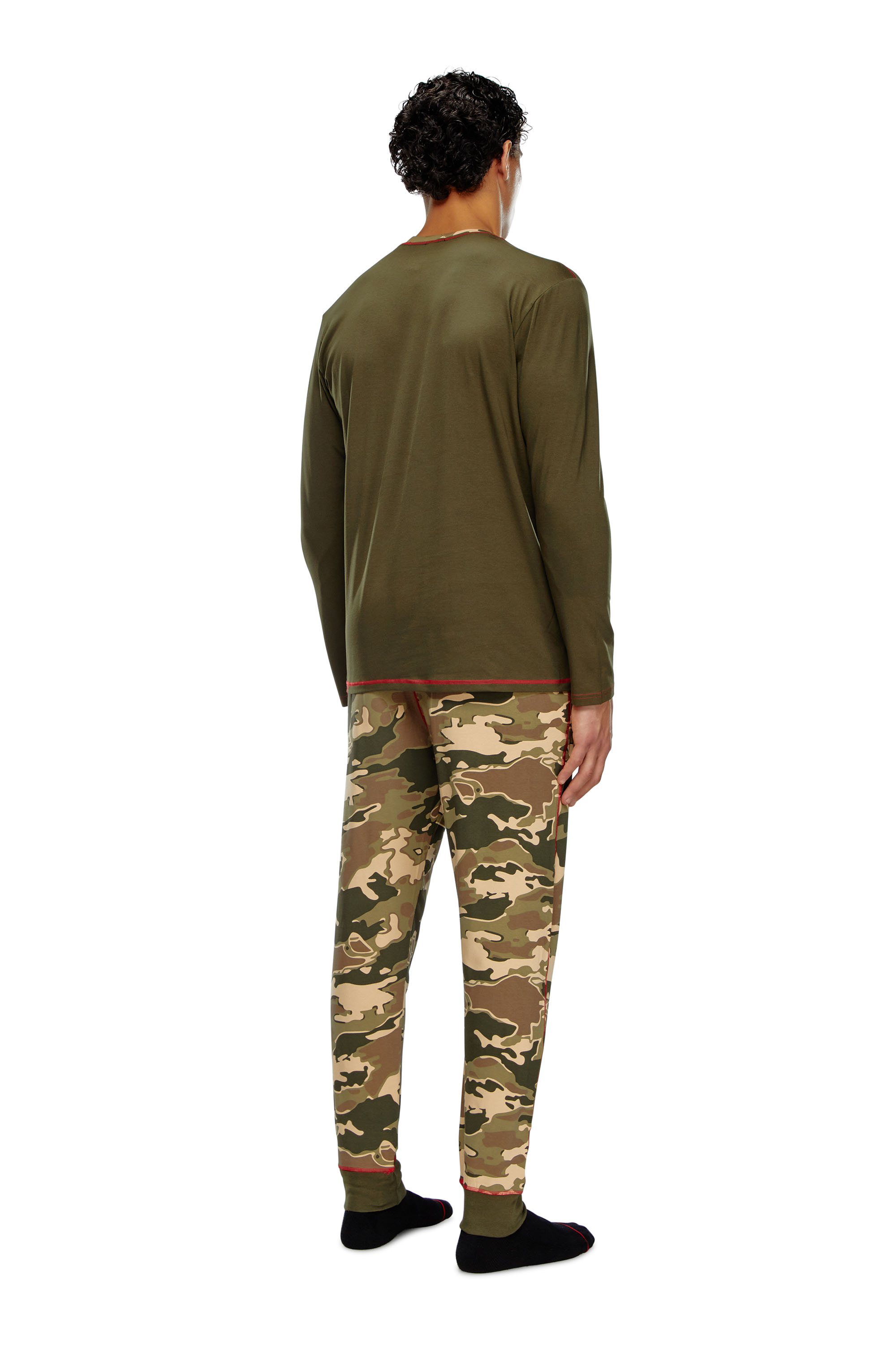 Diesel - UMSET-WILLIAM, Man Cotton pyjamas with camouflage print in Multicolor - Image 2