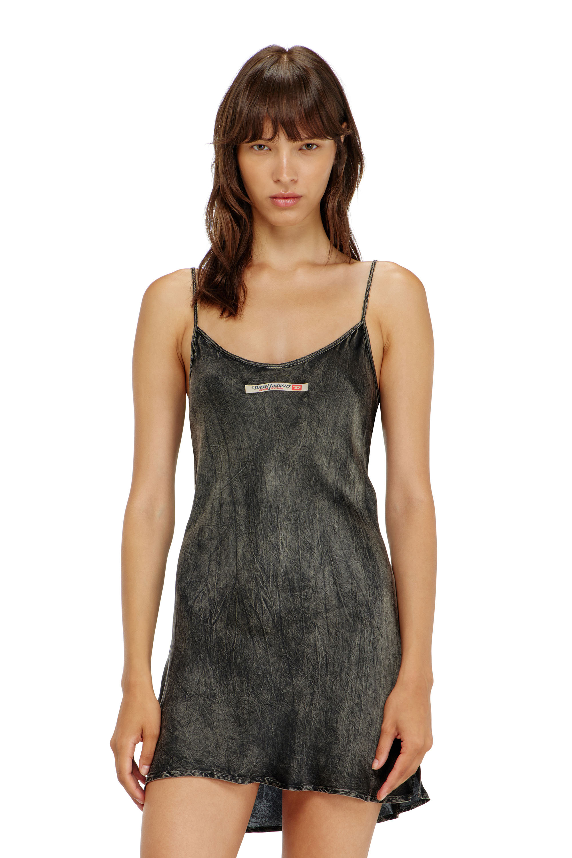 Diesel - CASSIDY-DNM, Woman's Viscose slip dress with spaghetti straps in null - 1