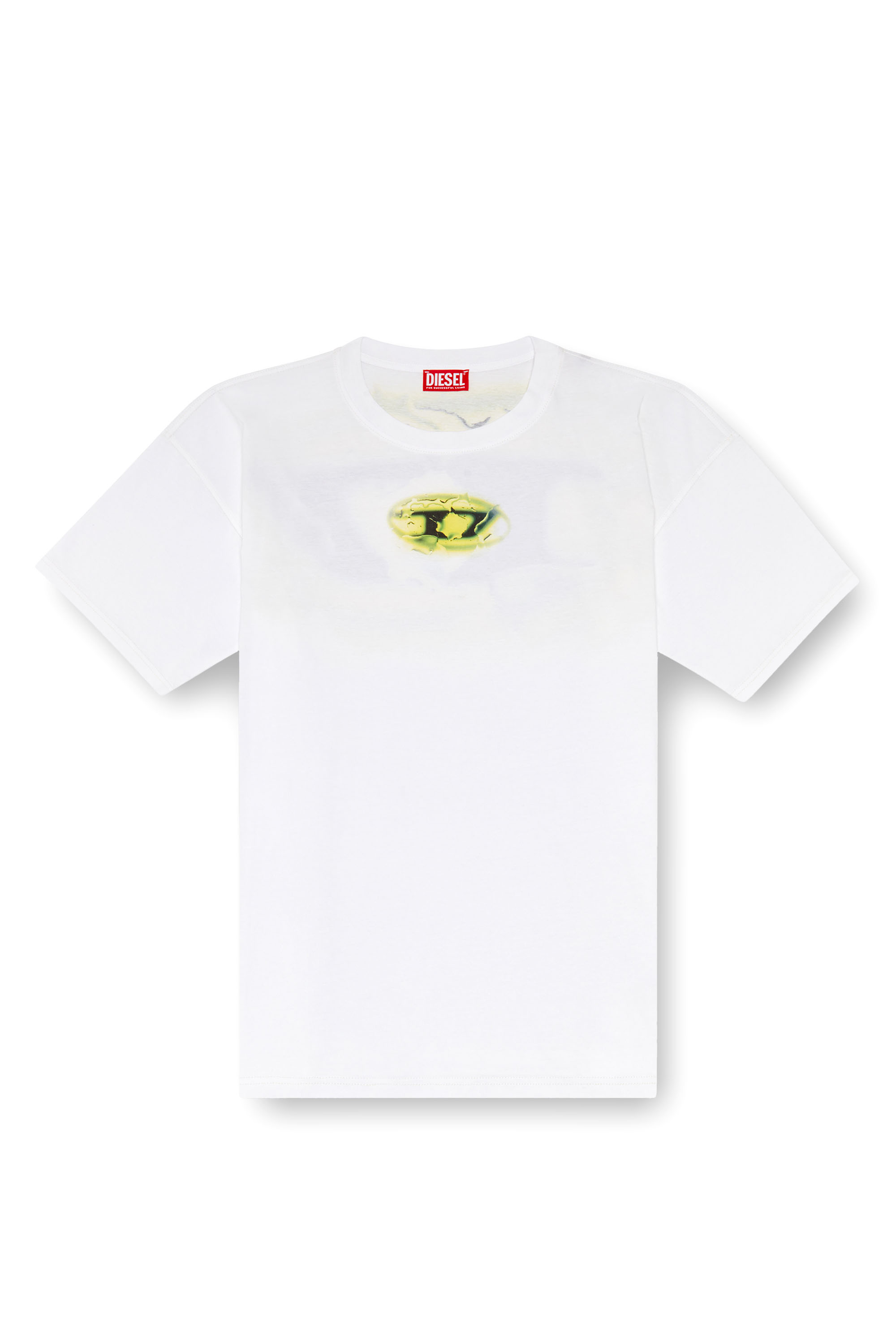 Diesel - T-BOXT-K3, Man's T-shirt with glowing-effect logo in White - 3