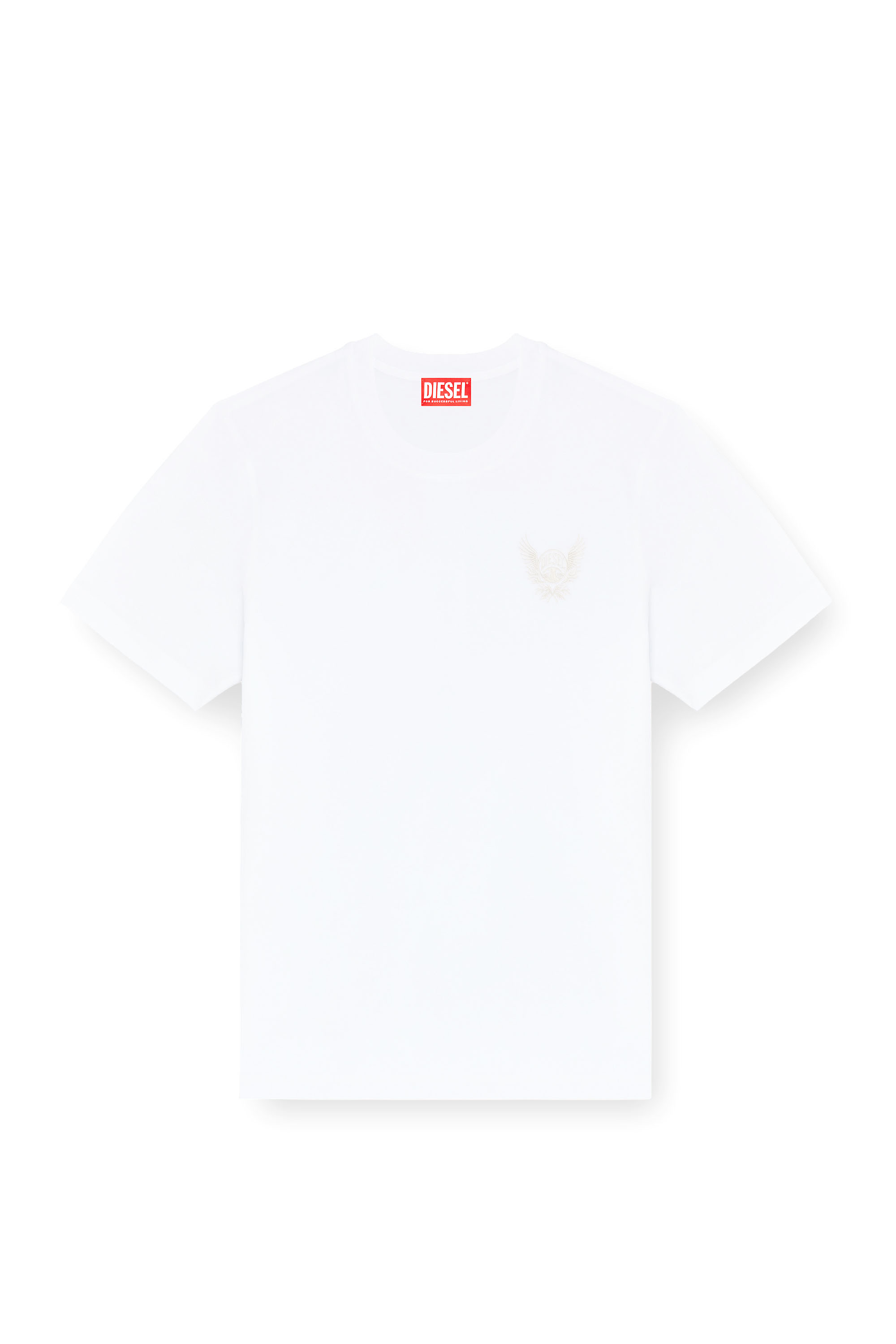 Diesel - T-ADJUST-AA8, Man's Cotton T-shirt with chest logo motif in White - 3
