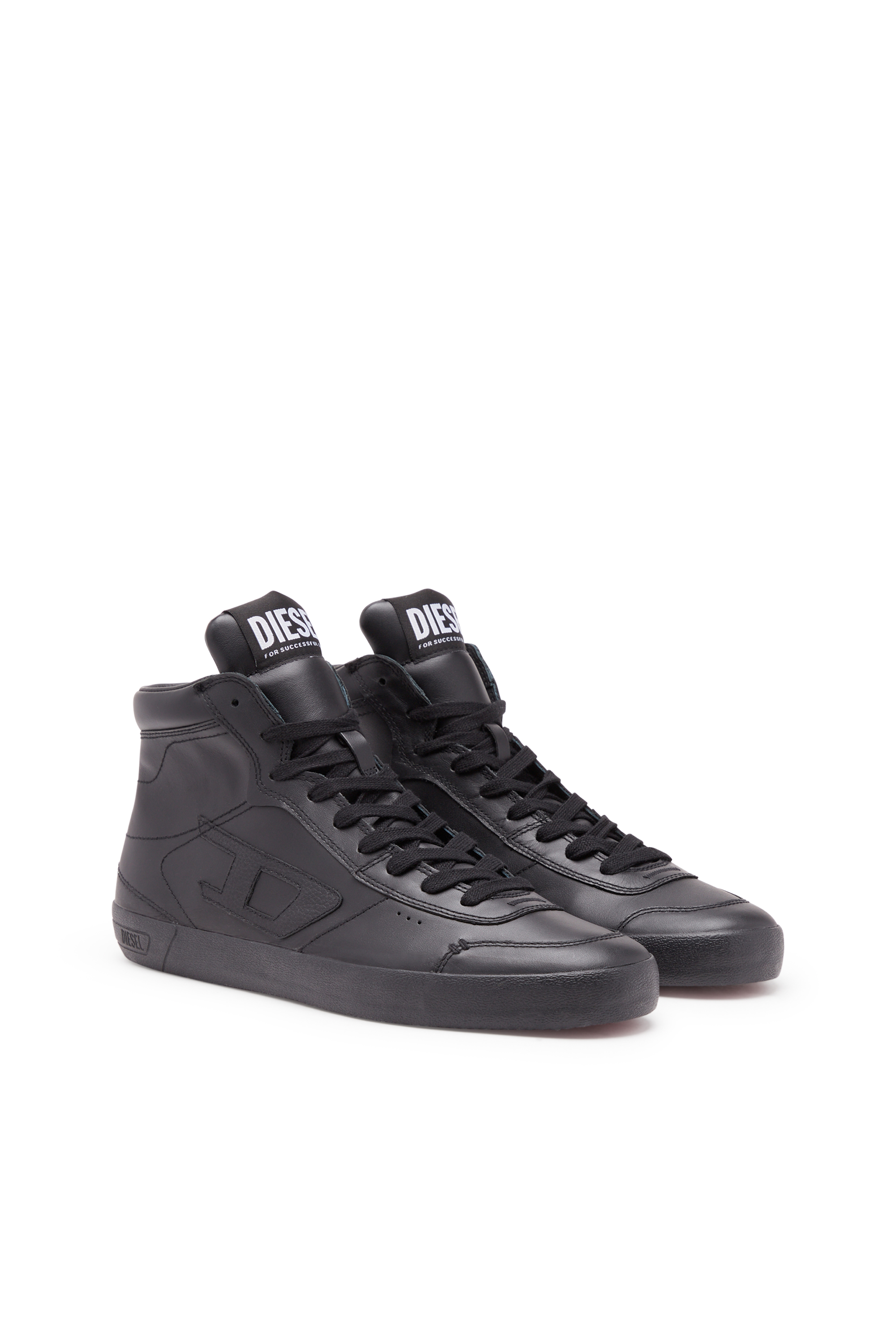 Diesel - S-LEROJI MID, Man's S-Leroji Mid-Leather high-top sneakers in Black - 2