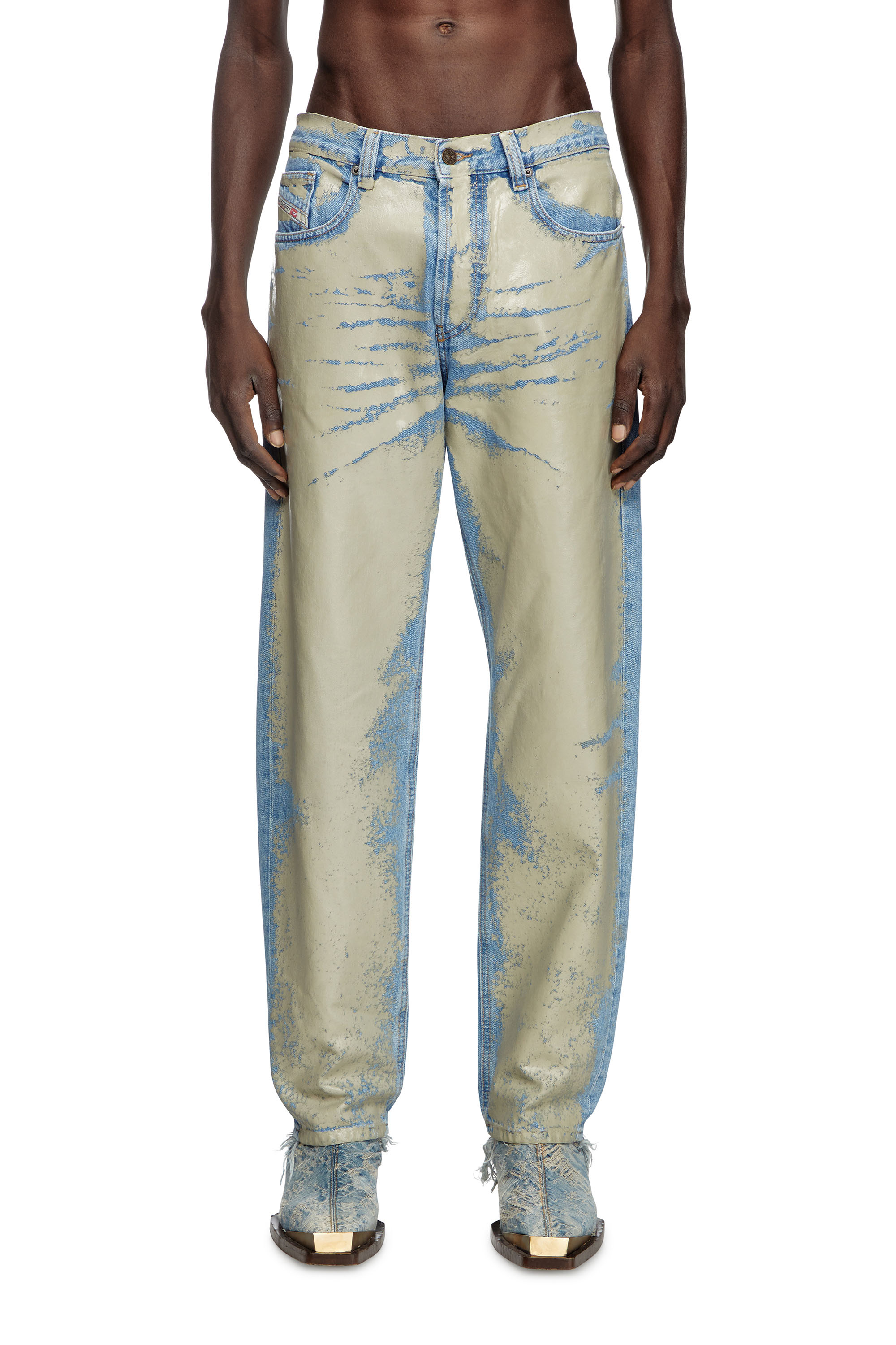 Diesel - Man Straight Jeans 2010 D-Macs 007AL, Light Brown - Image 2