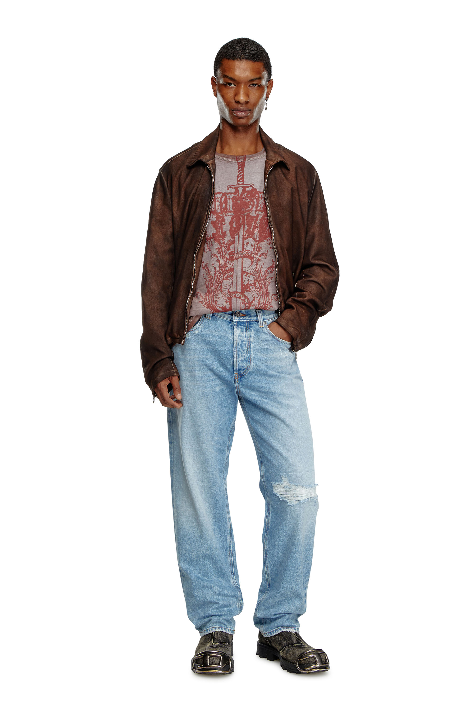 Diesel - Straight Jeans 2010 D-Macs 09J80, Light Blue - Image 5