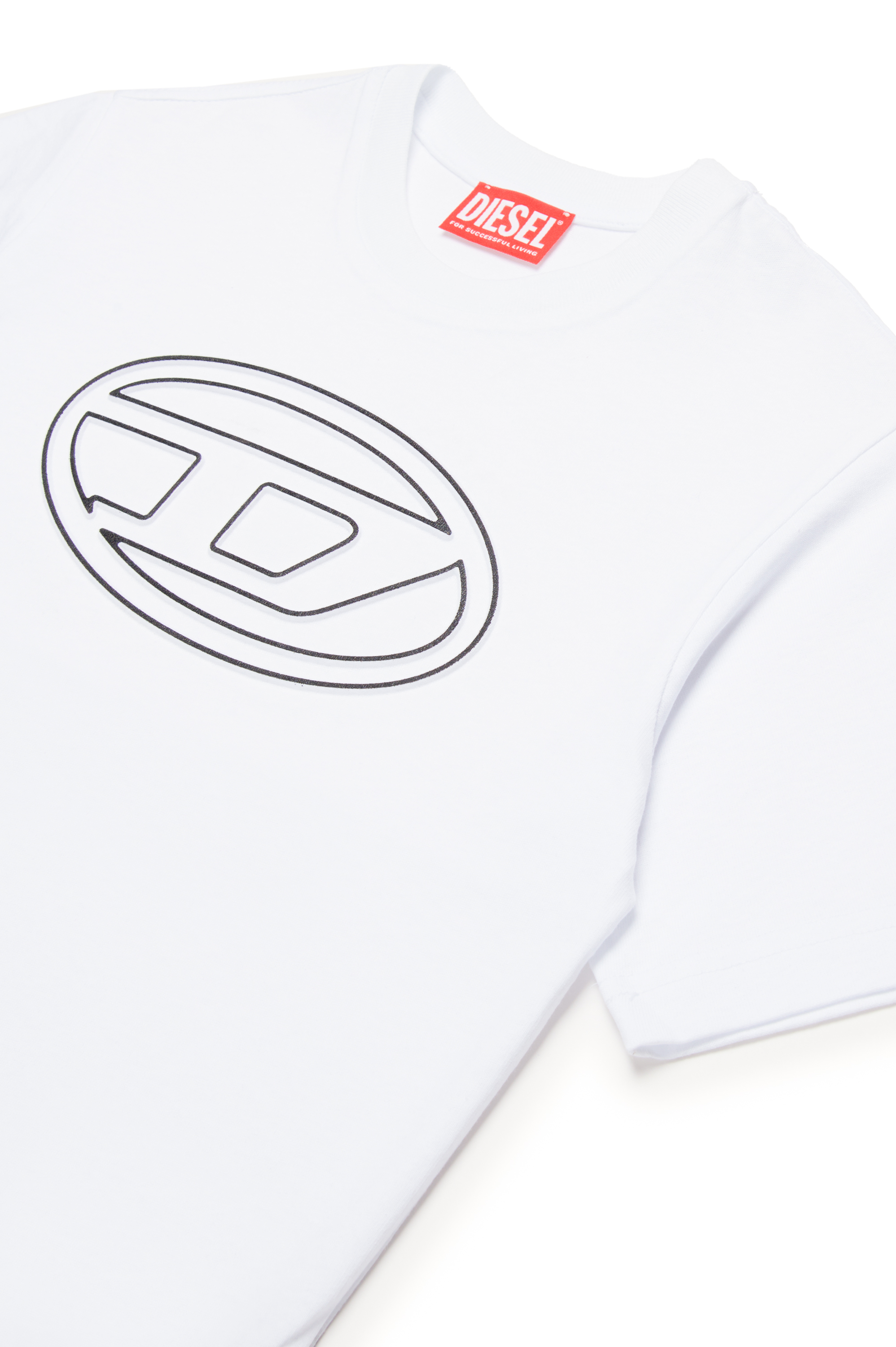 Diesel - TJUSTBIGOVAL OVER, Man T-shirt with Oval D outline logo in Black - Image 4