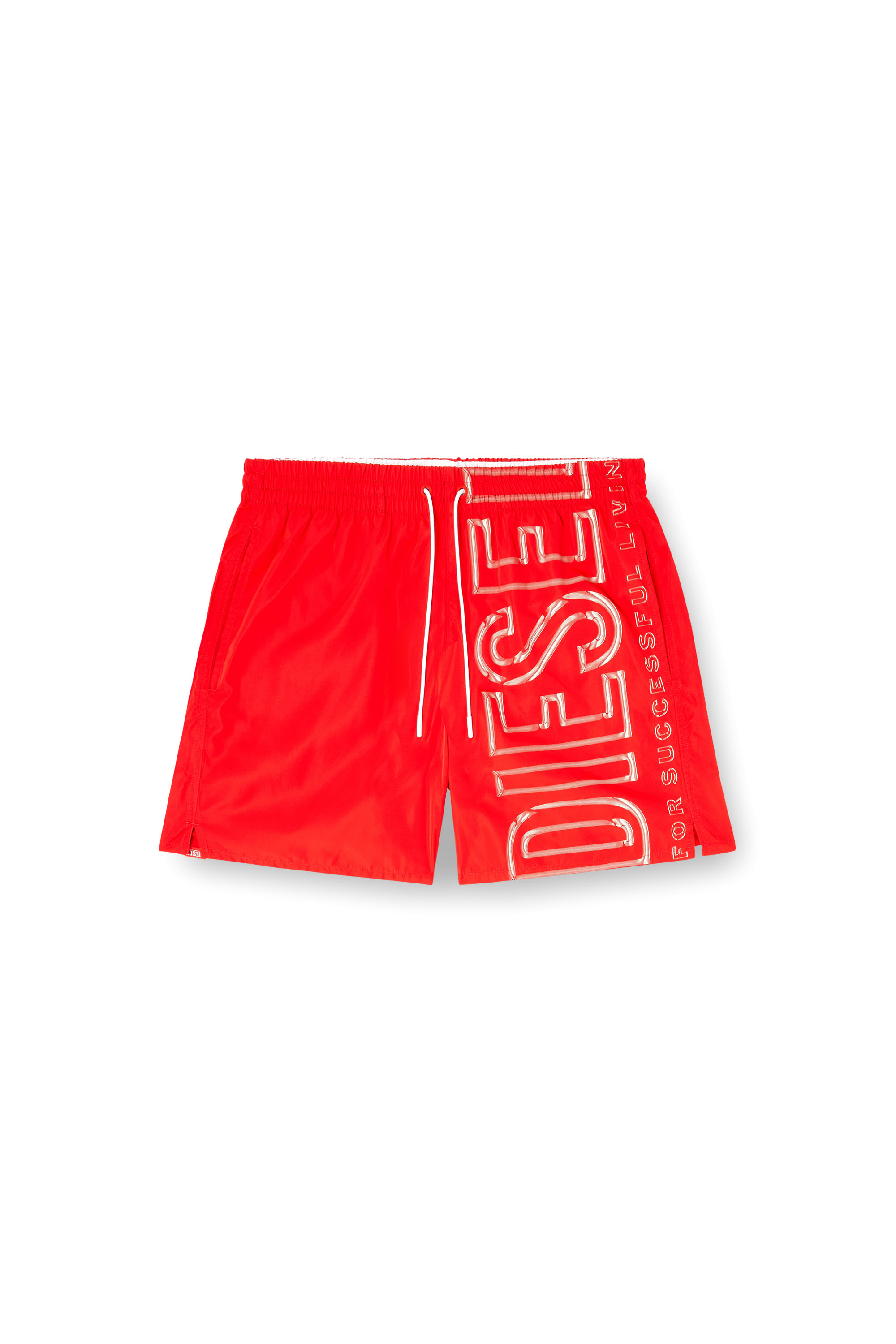 Diesel - SOCCER-41-D-CORE, Man's Swim shorts with oversized logo print in Red - 3