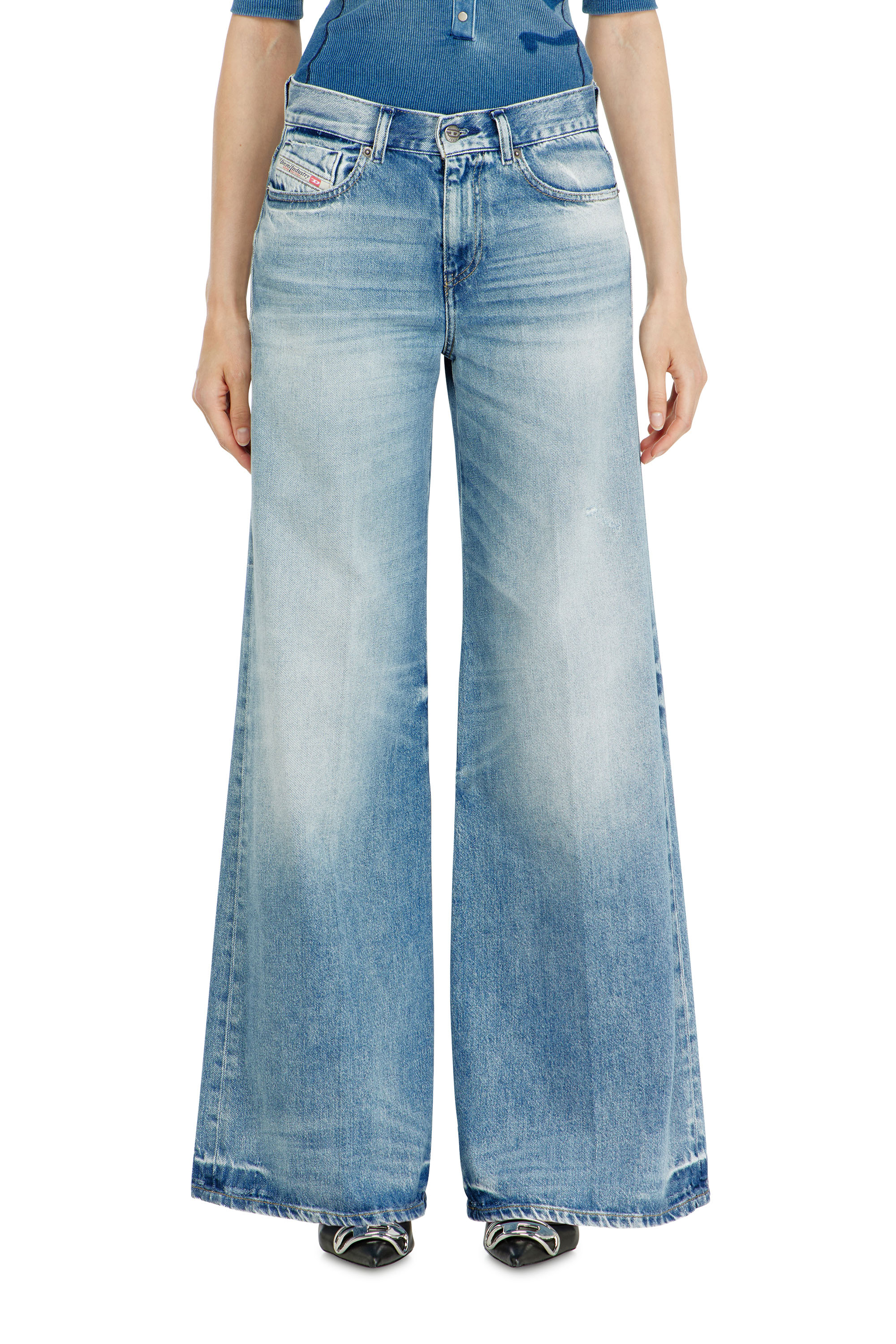 Diesel - Woman's Flare Jeans 1978 D-Akemi 09M07, Light Blue - 1