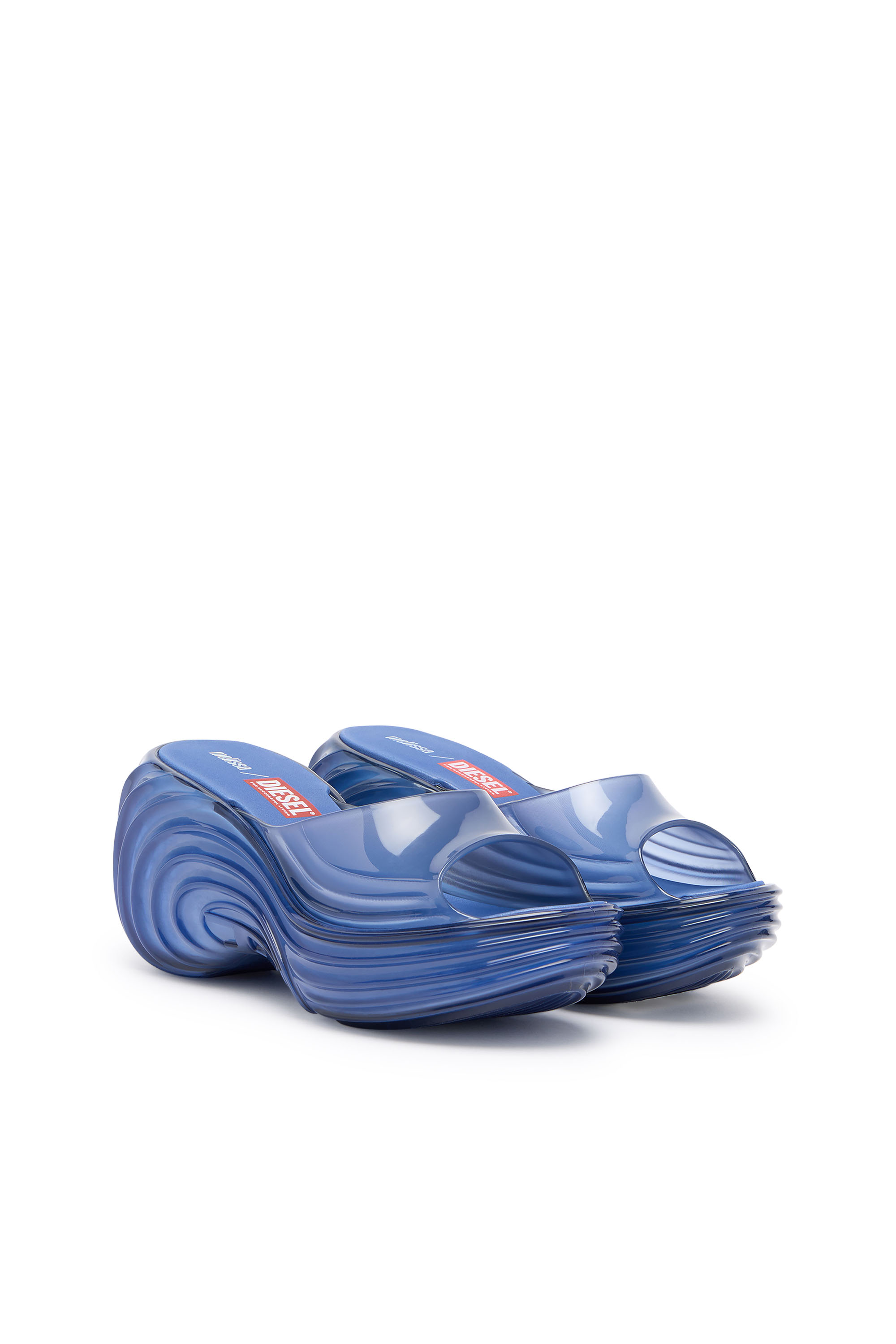 Diesel - MELISSA QUANTUM PLATFORM, Woman's Platform mule in Melflex&reg; in Blue - 3