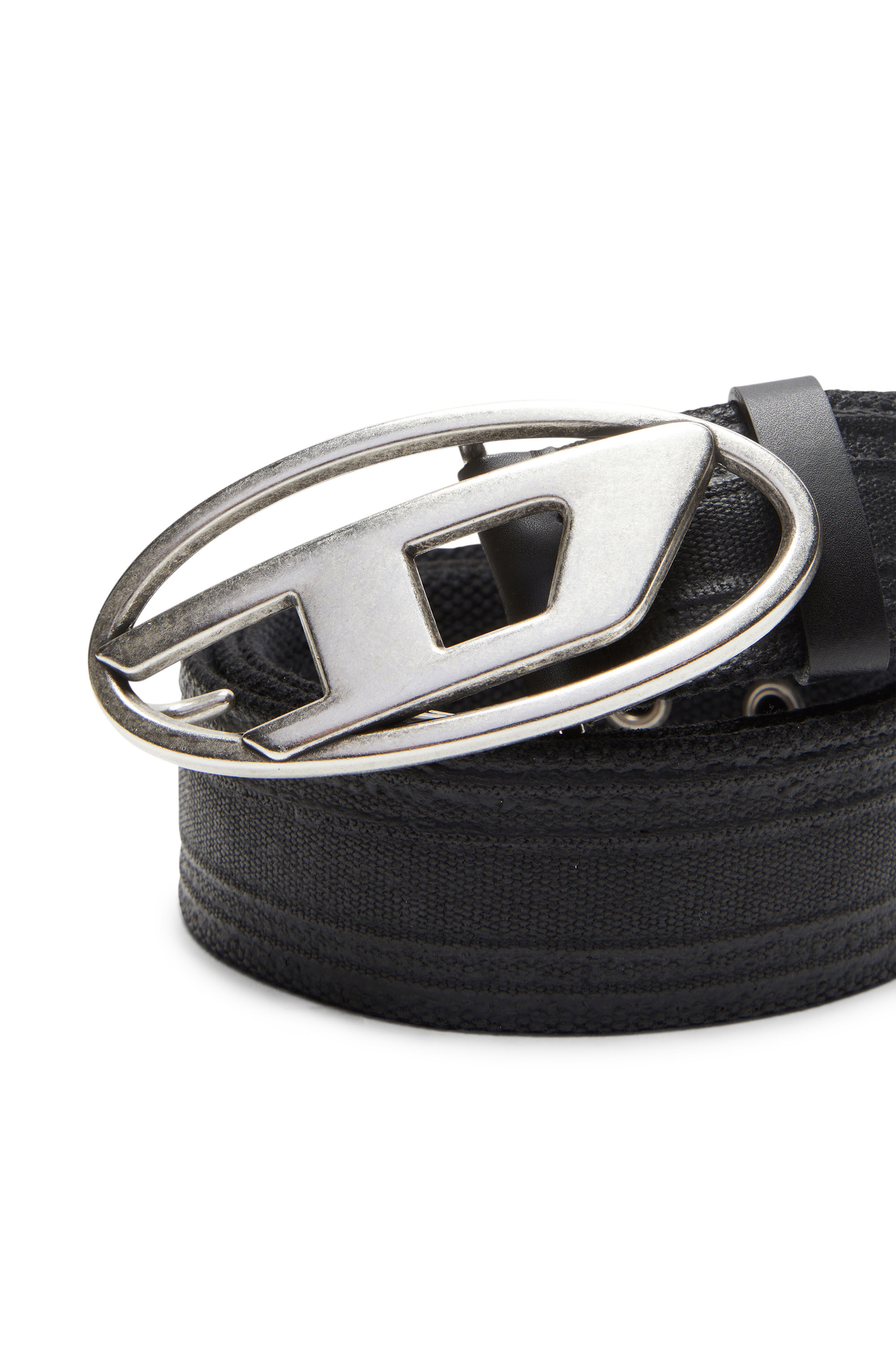 Diesel - B-1DR TAPE, Man Tape belt in waxed cotton in Black - Image 3
