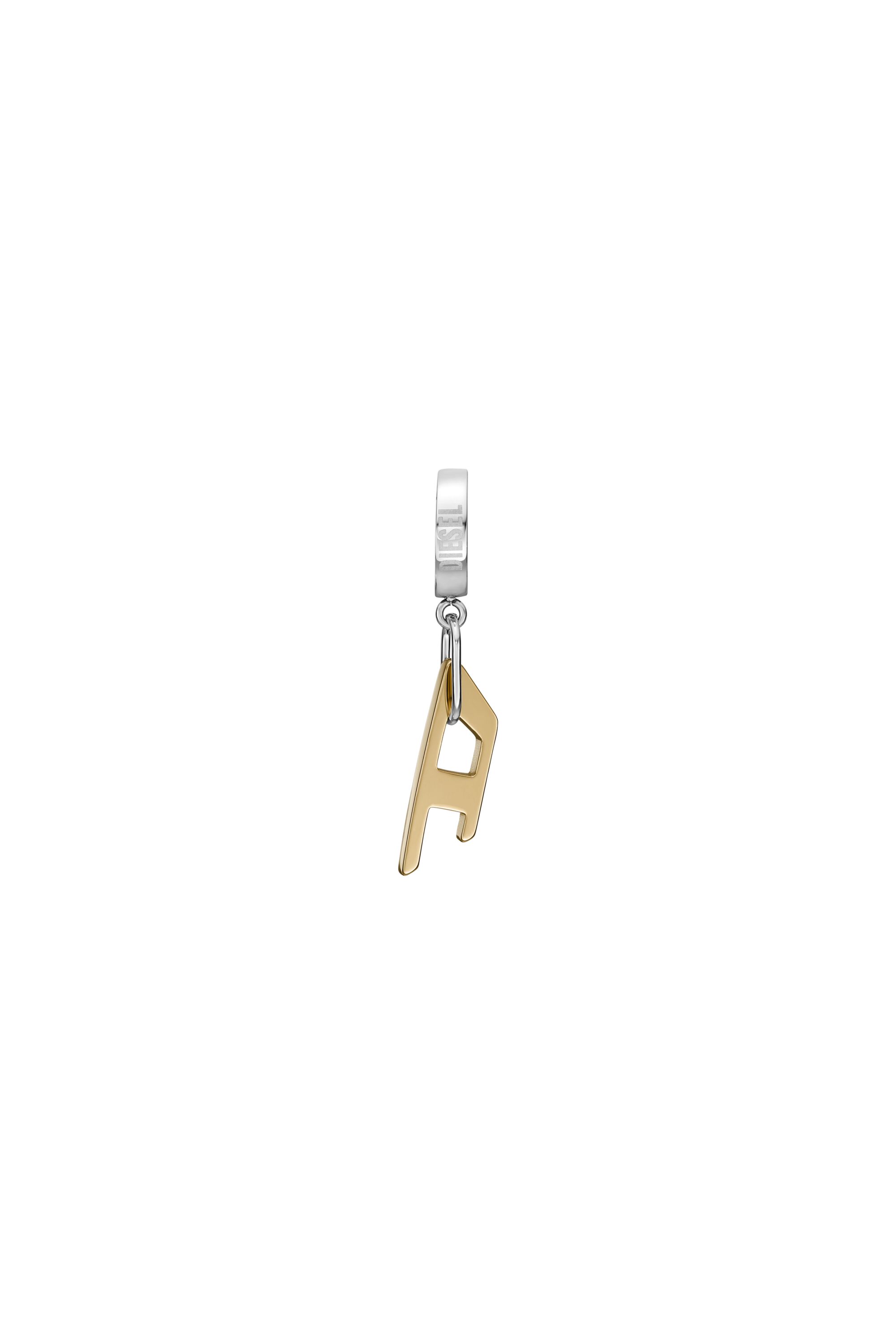Diesel - DX1419, Unisex's Two-Tone Stainless Steel single hoop earring in Gold - 2