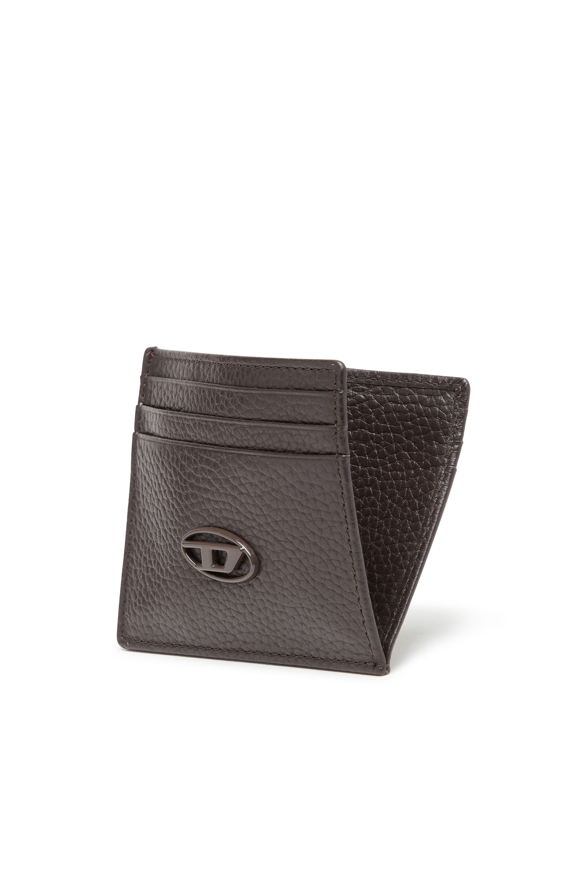 Diesel - CARD CASE, Man Card case in grained leather in Brown - Image 3