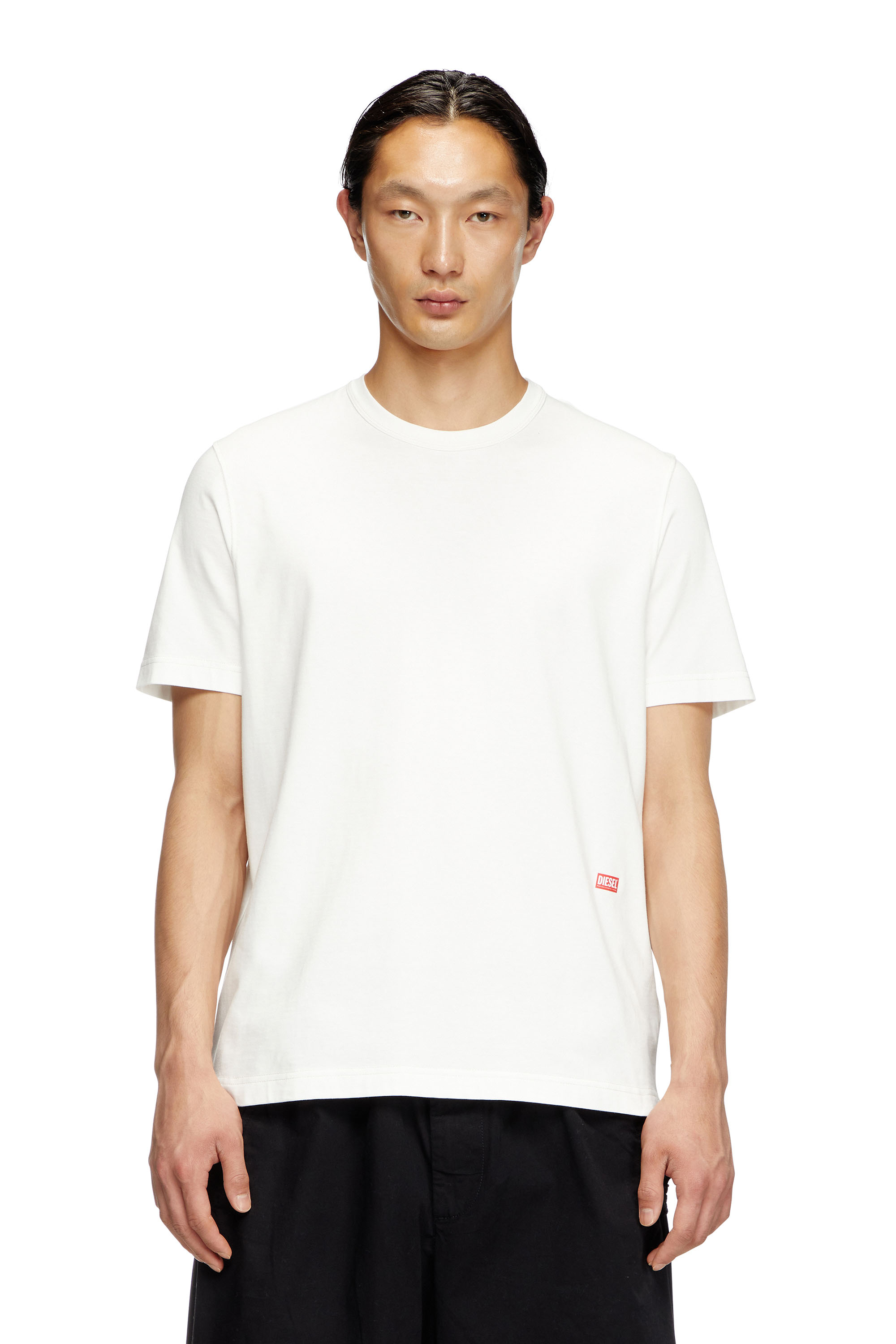 Diesel - T-ADJUST-SLITS-R13, Man's T-shirt with runway set print in White - 1