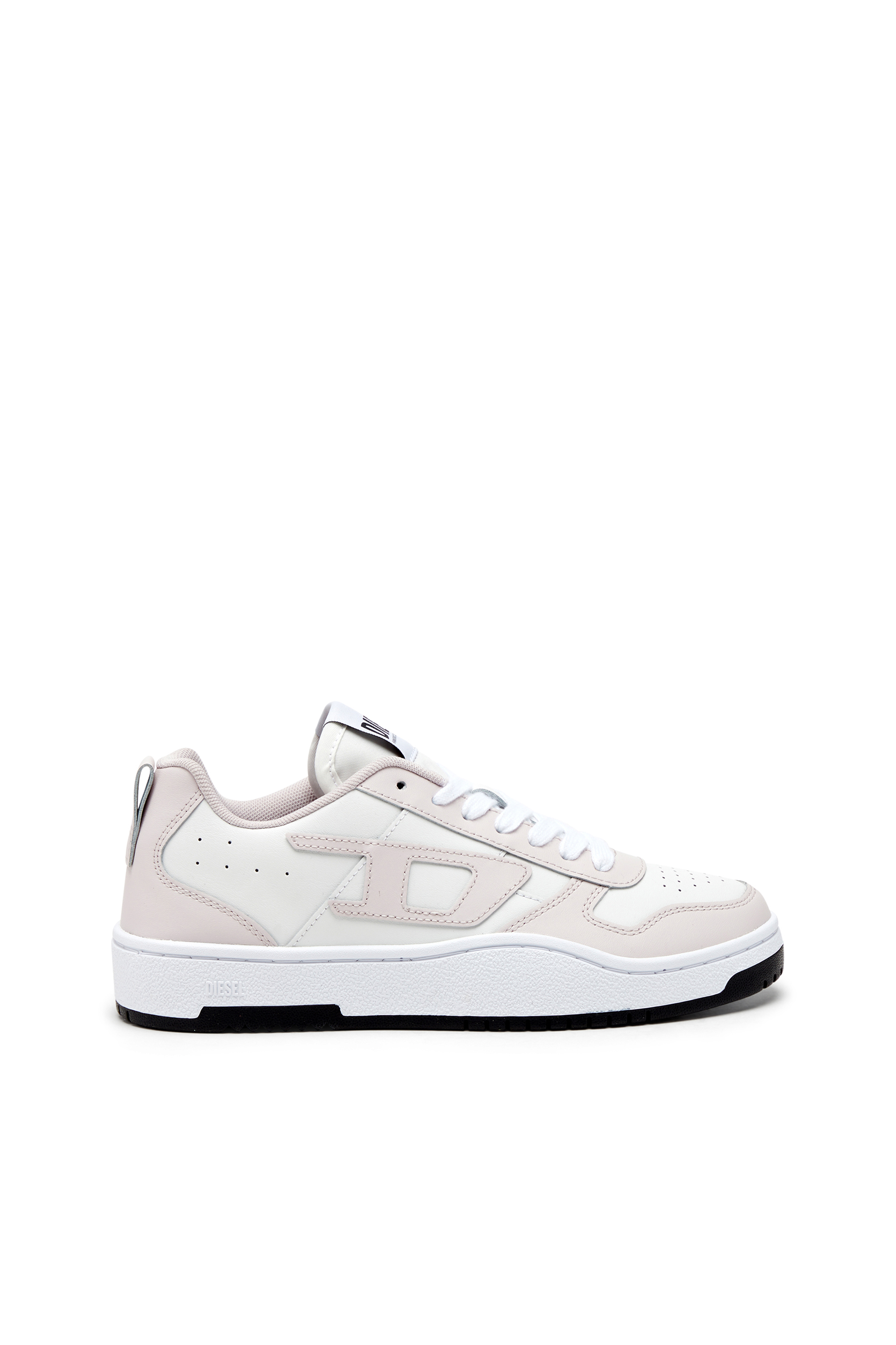 Diesel - S-UKIYO V2 LOW W, Woman's S-Ukiyo Low-Low-top sneakers in leather and nylon in White/Pink - 1