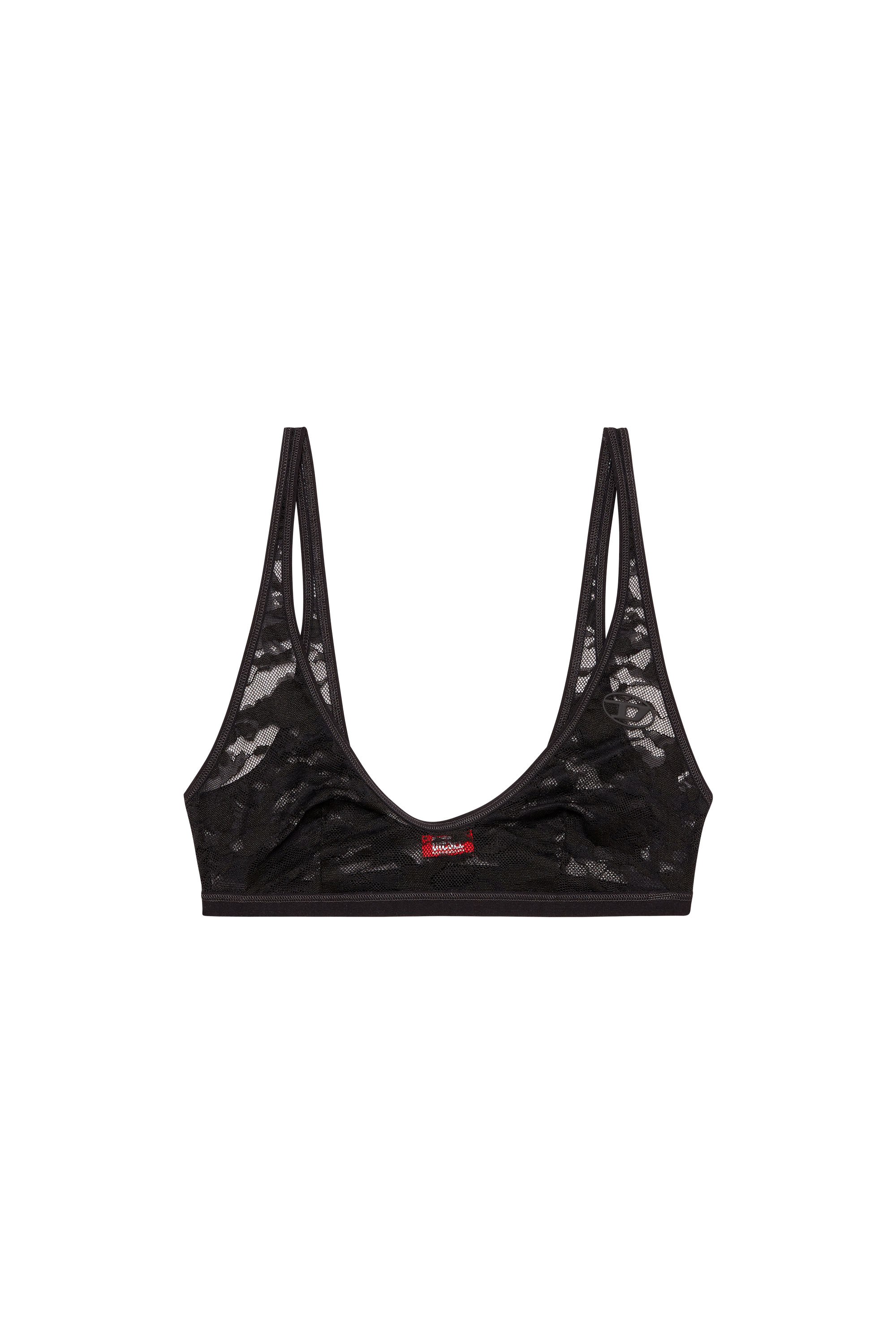 Diesel - TANIA-UTLT, Woman's Camo lace bralette in Black - 4