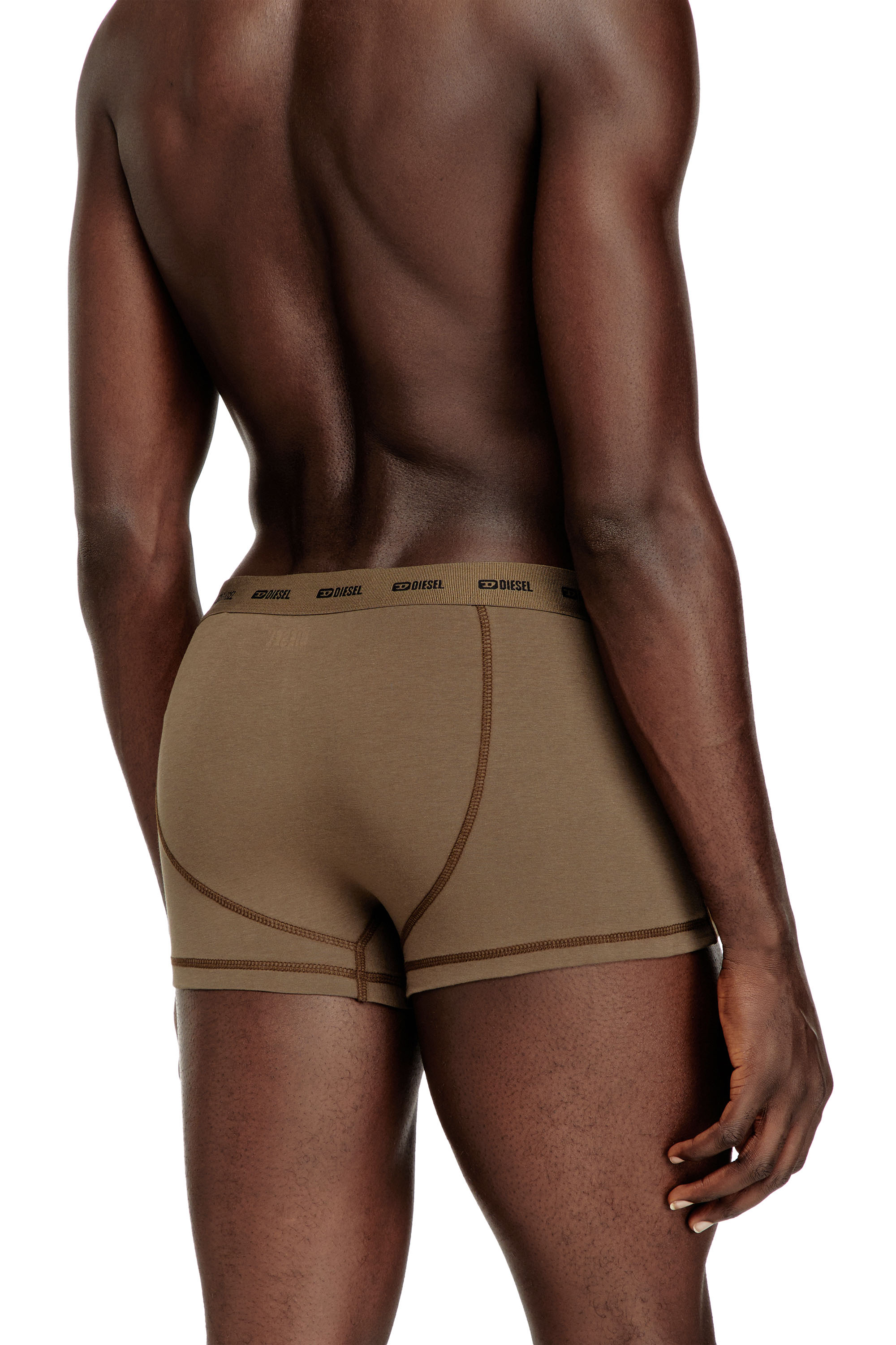 Diesel - DAMIEN-UTLT-3PACK, Man's 3-pack of boxer briefs in Light Brown - 4