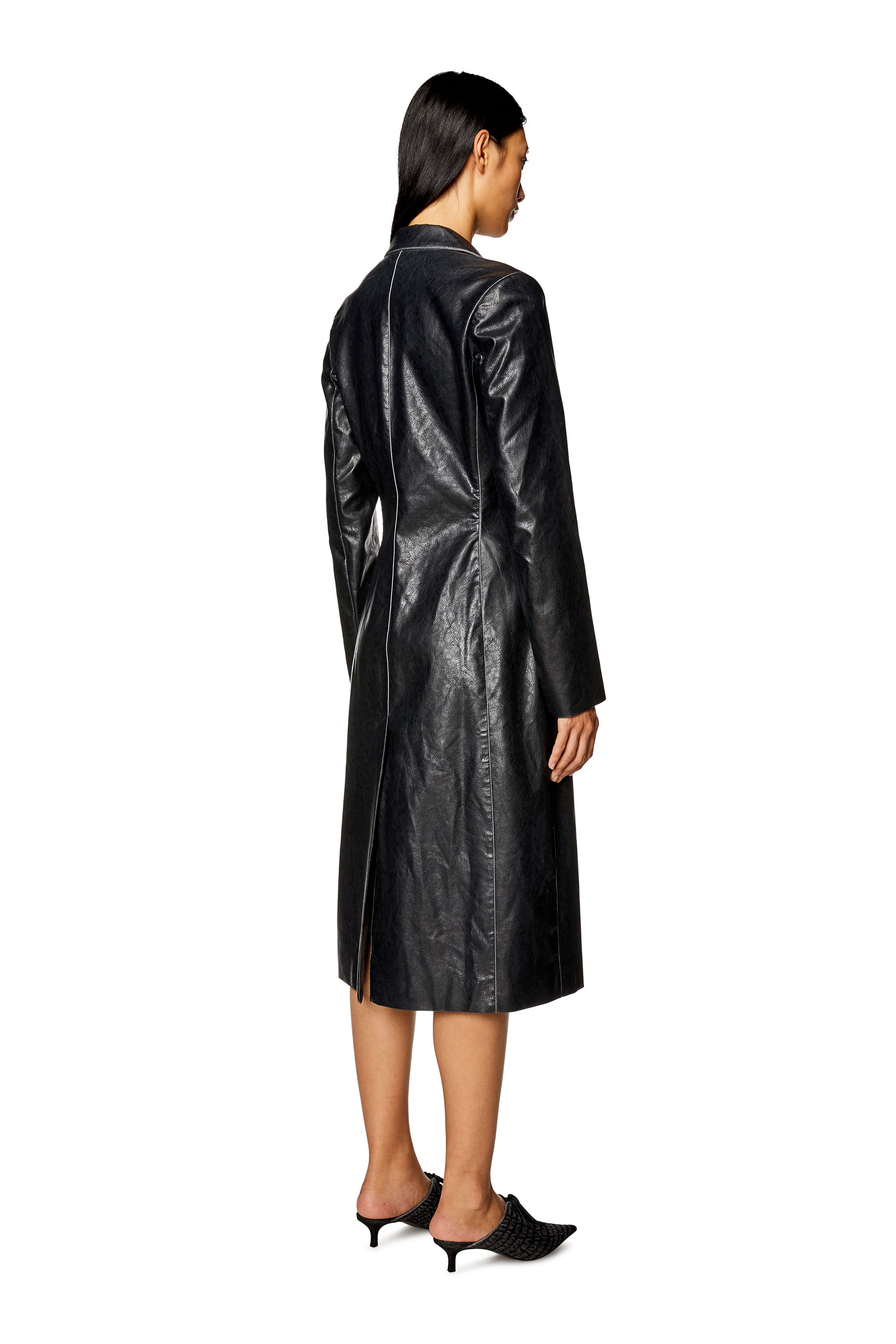 Diesel - G-FILAR, Woman Trench coat in supple technical fabric in Black - Image 3