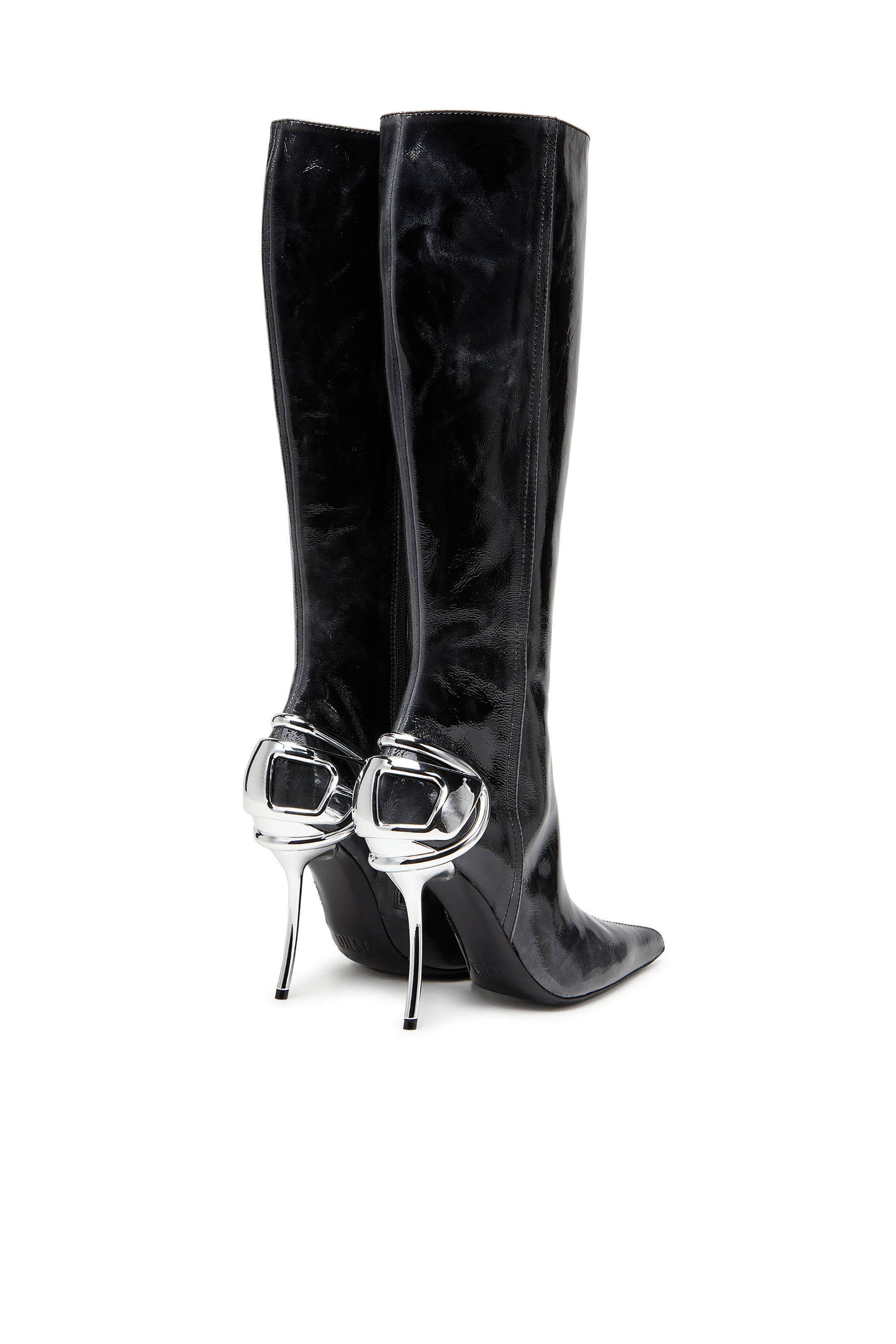 Diesel - D-TEN&HALF HB, Woman's D-Ten&Half - Knee-high leather boots in Black - 3