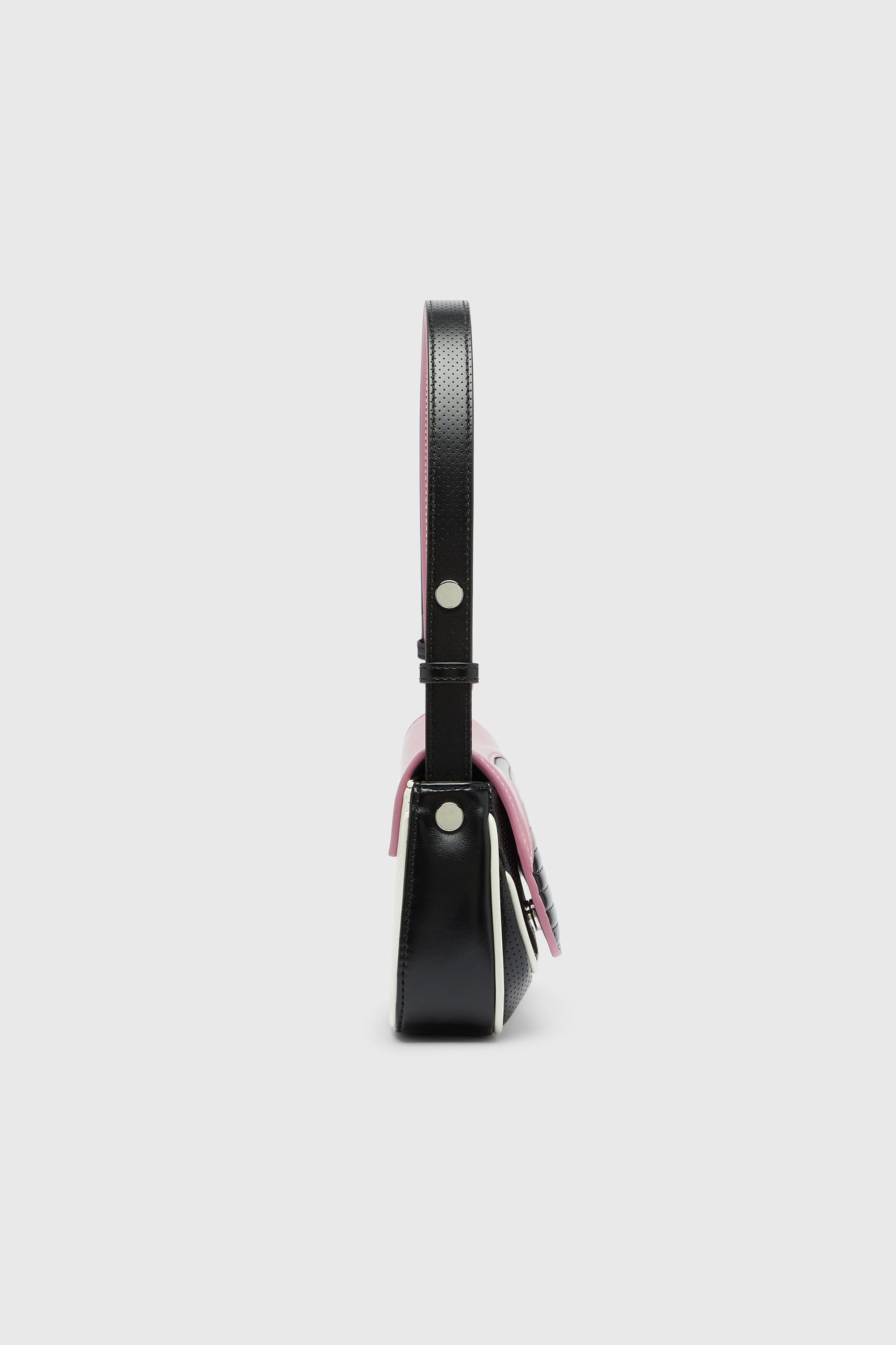 Diesel - PLAY CLUTCH, Woman's Play - Clutch with colour-block design in Black/Pink - 5