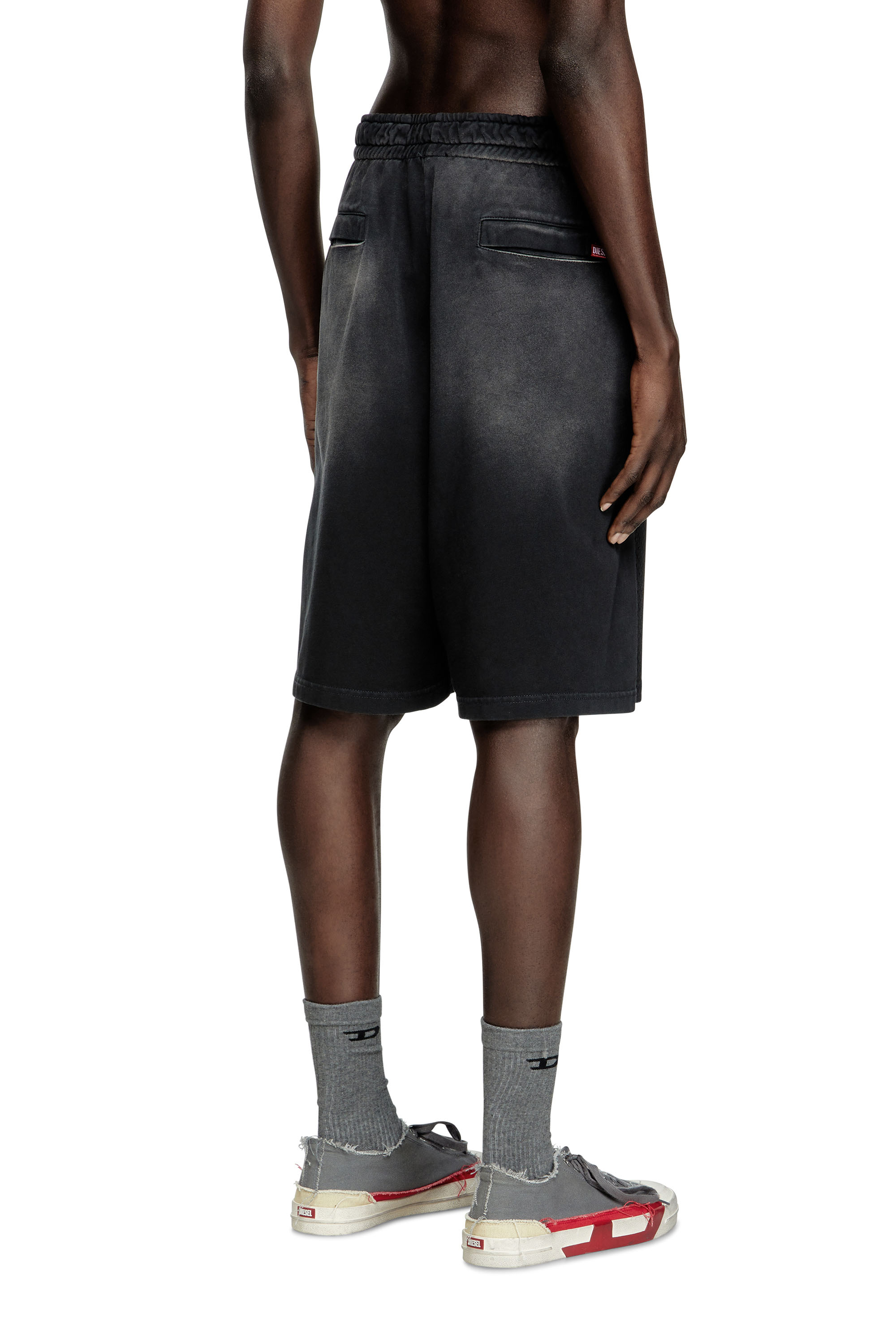 Diesel - P-TAIN-MESH, Man's Jersey and mesh shorts with faded effect in null - 4