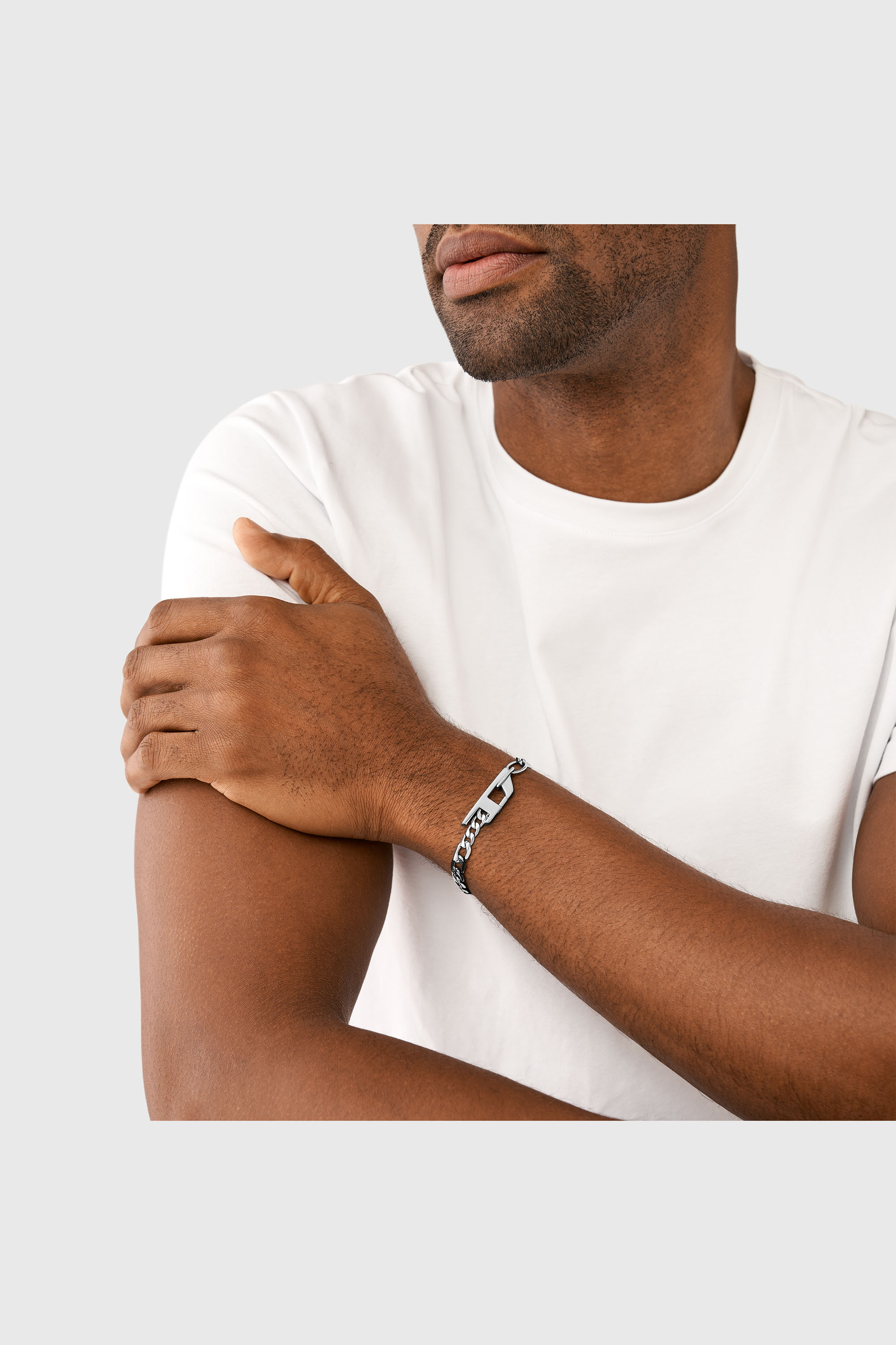 Diesel - DX1496, Unisex's Stainless steel chain bracelet in Silver - 4