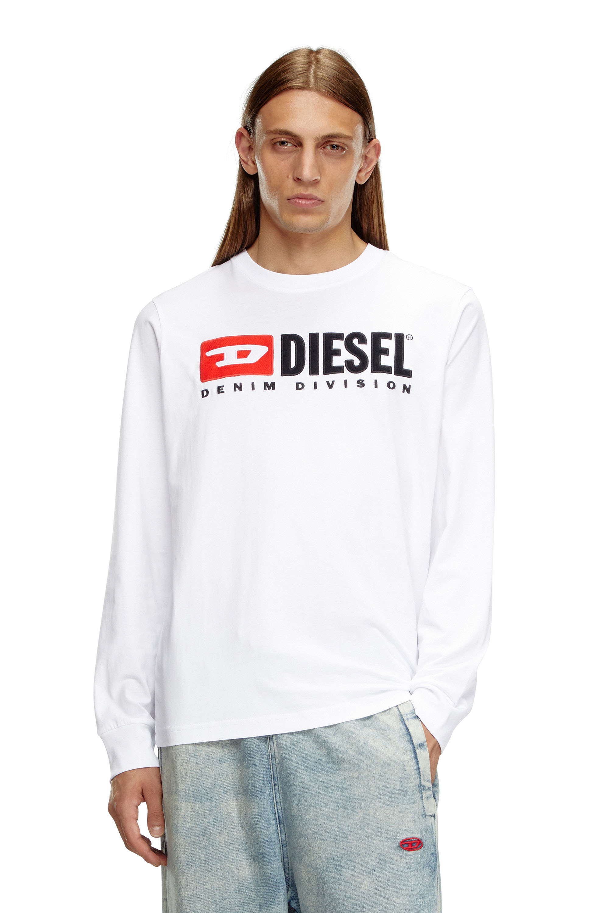 Diesel - T-JUST-LS-DIV, White - Image 1