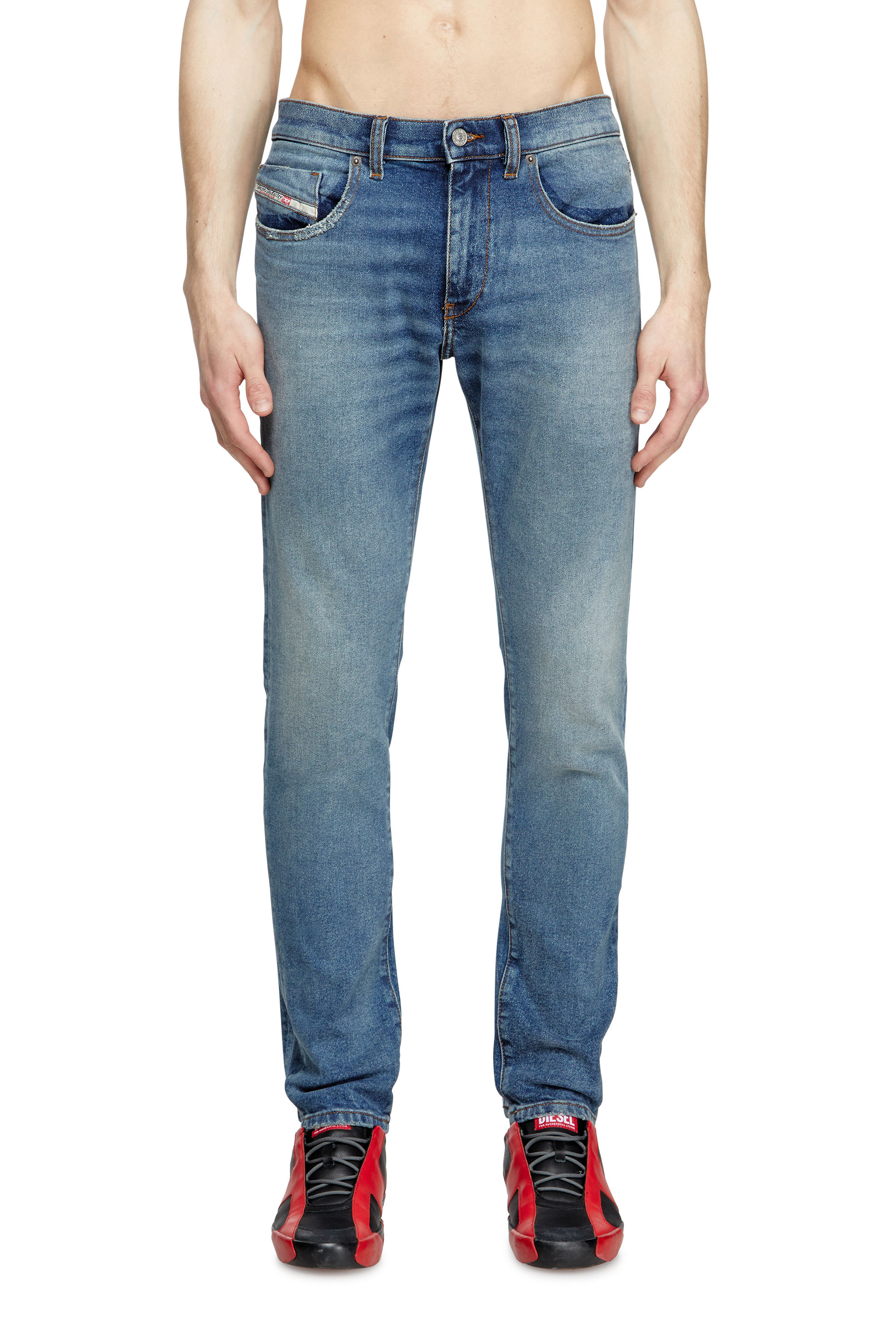 Diesel - Man's Slim Jeans 2019 D-Strukt 0DBEF, Medium blue - 2