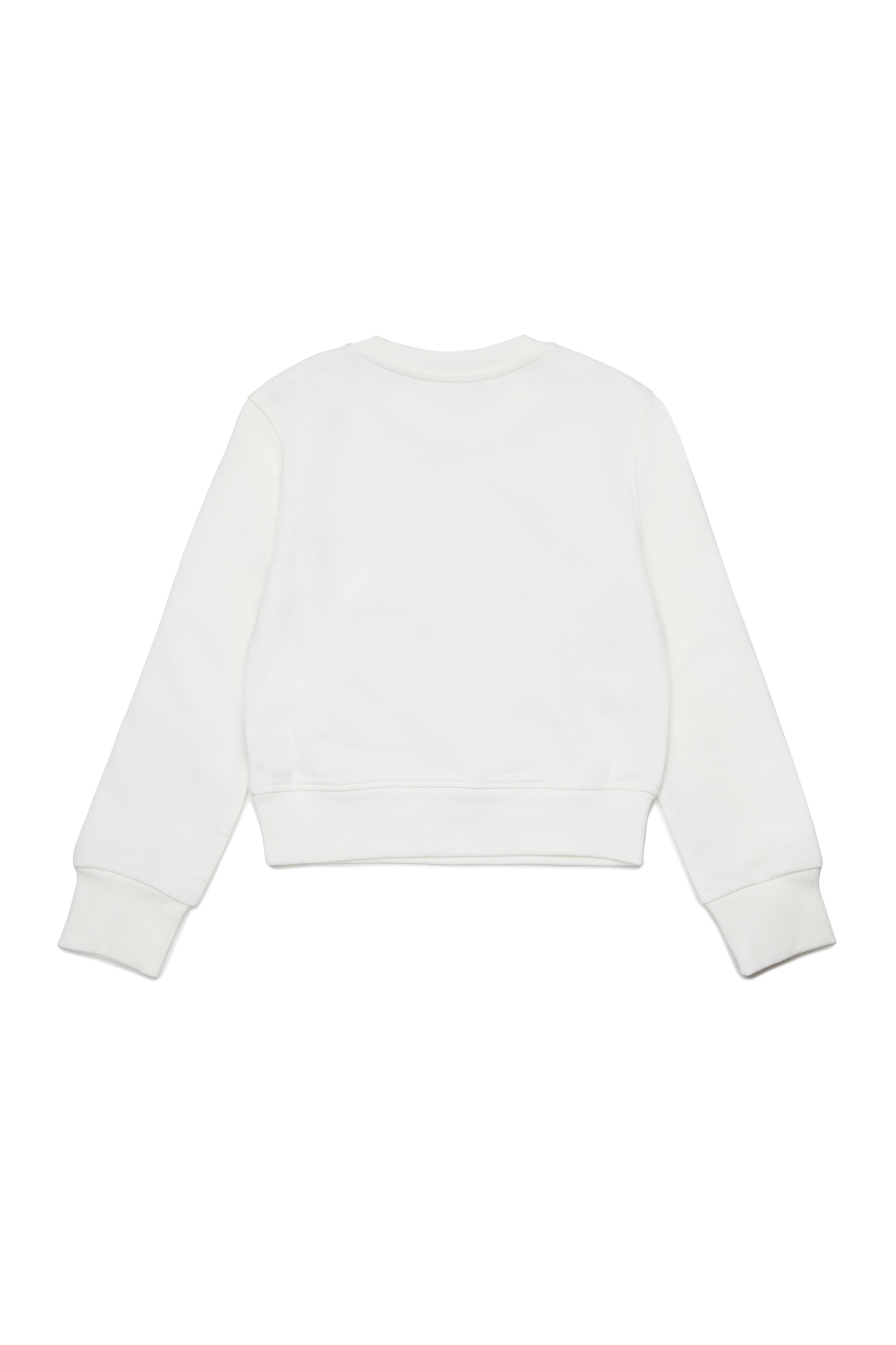 Diesel - SCRIPT, Woman's Cropped sweatshirt with script print in White - 2