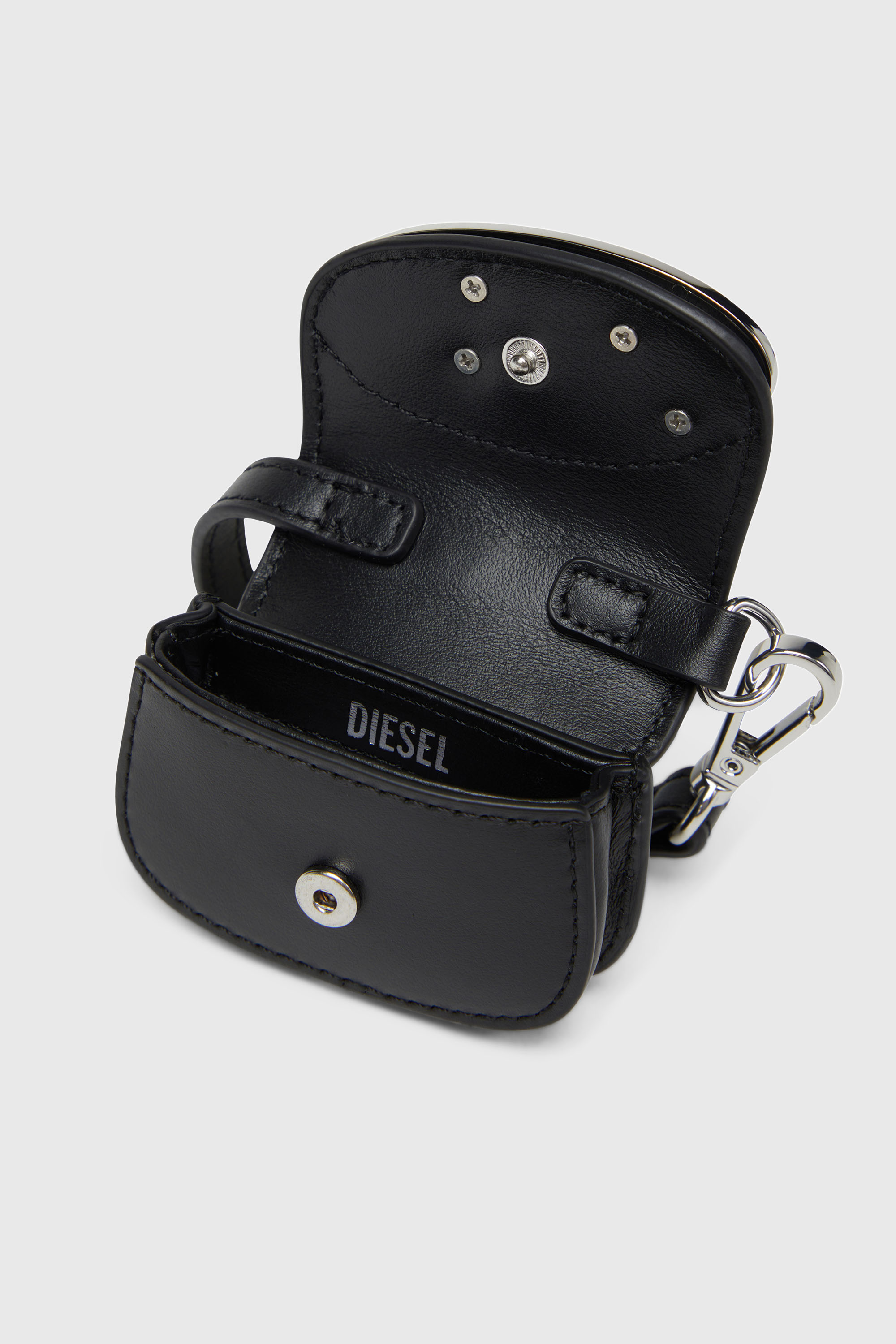Diesel - 1DR MICRO, Woman's Leather bag charm in Black - 3