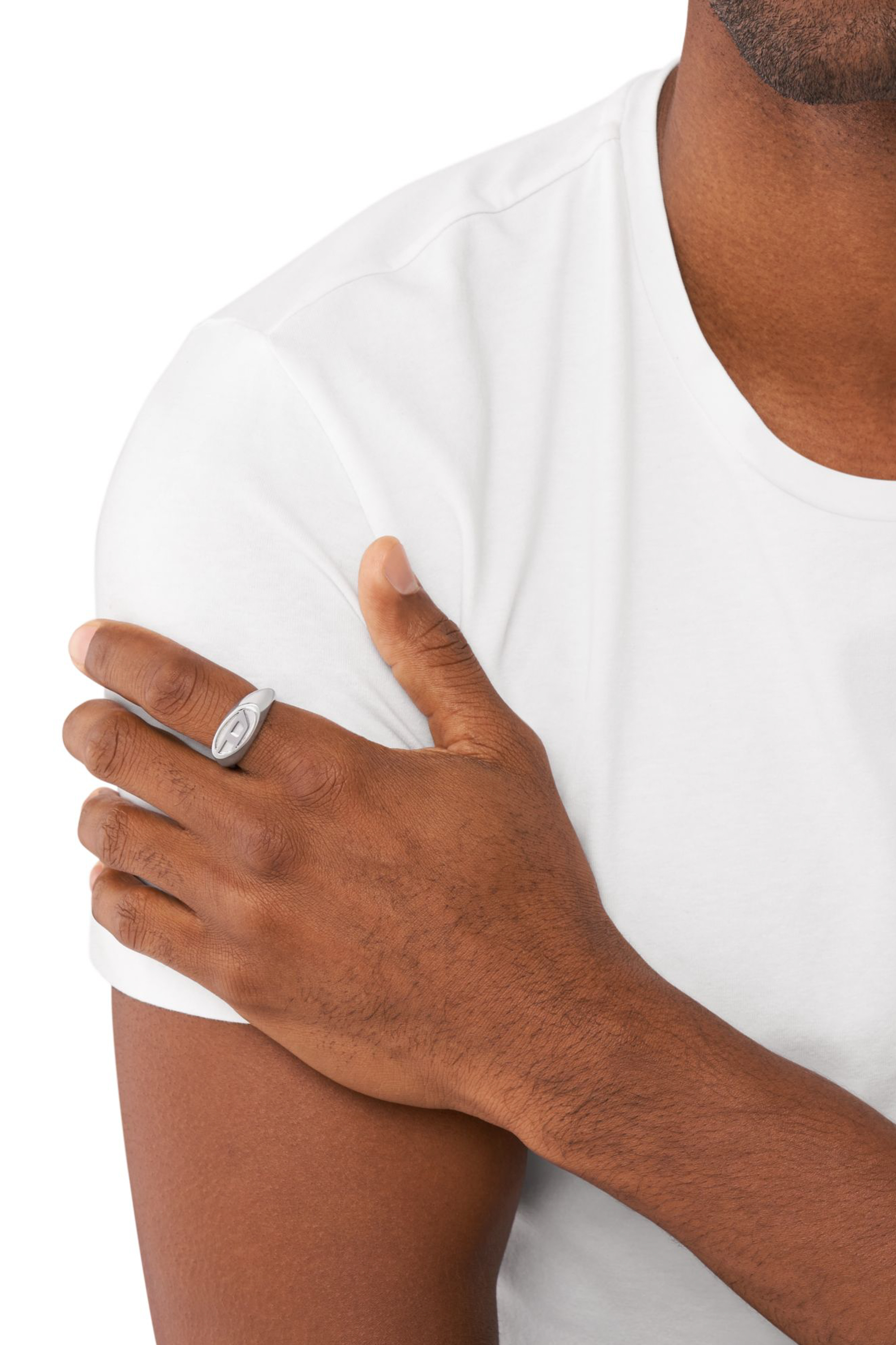 Diesel - DX1475, Unisex's Stainless steel signet ring in Silver - 4