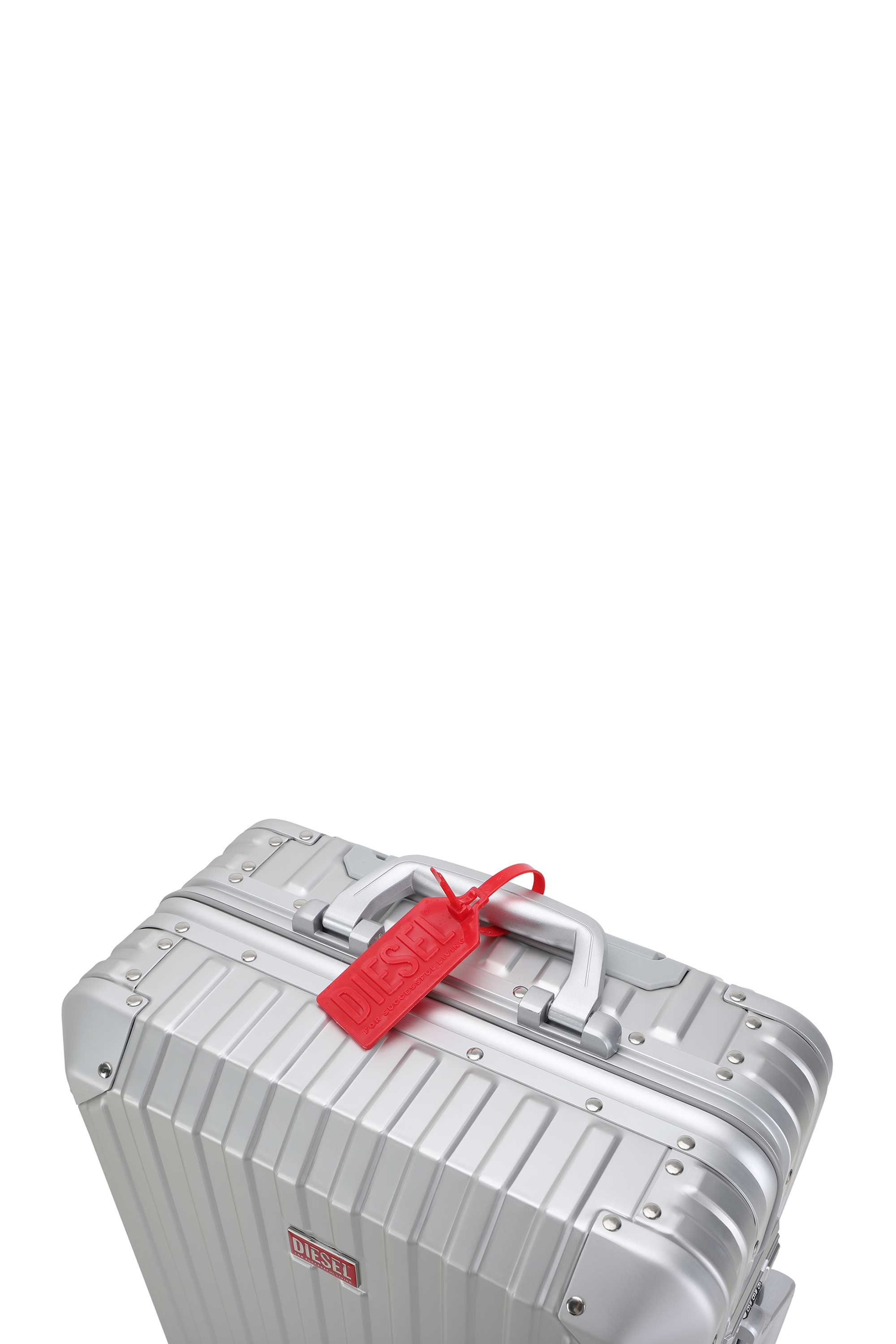 Diesel - DIESEL ALUMINUM TROLLEY- DSL002, Unisex's Aluminum suitcase size S in Silver - 2