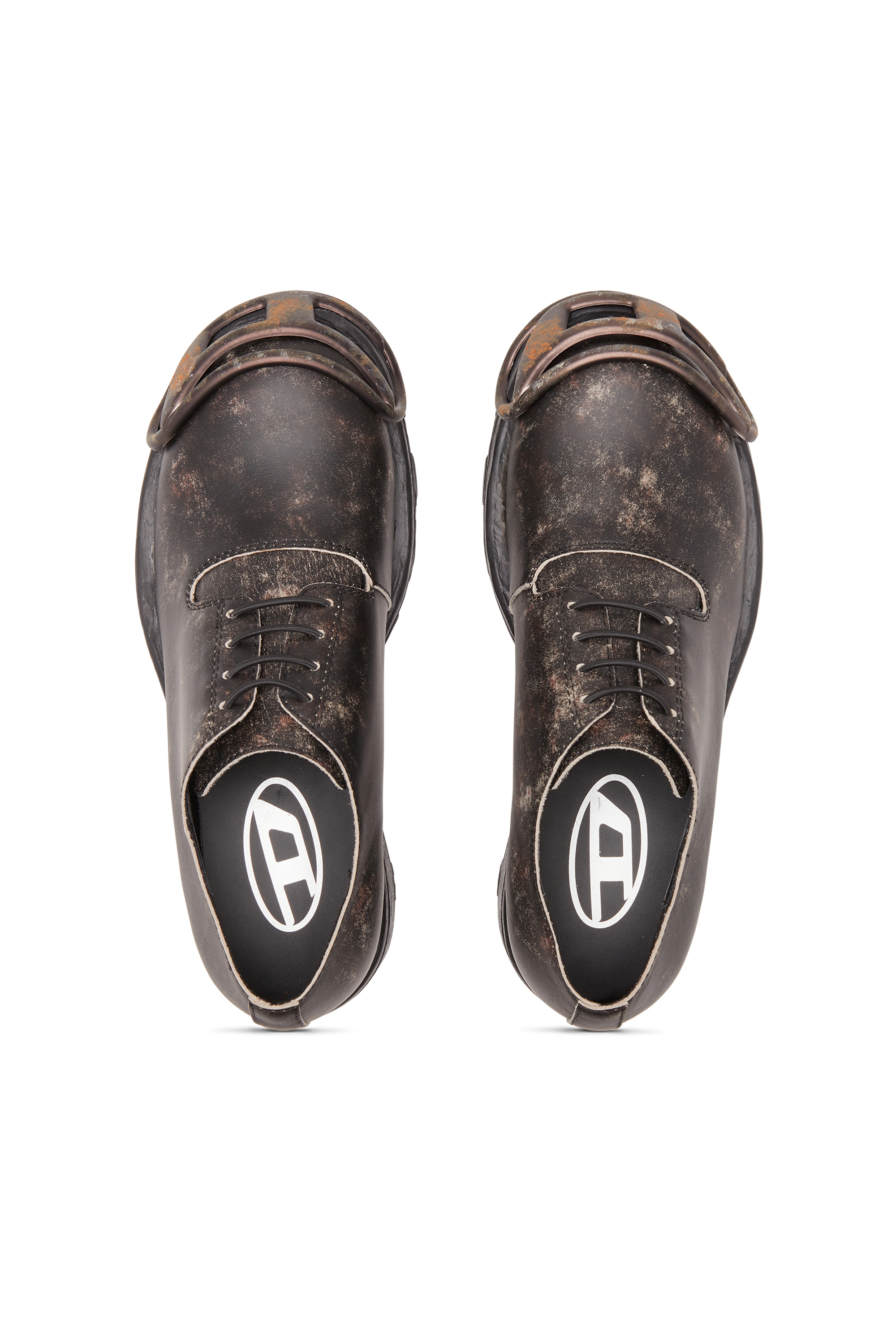 Diesel - D-HAMMER SO D, Man's D-Hammer-Derby shoes in treated leather in Dark Brown - 5