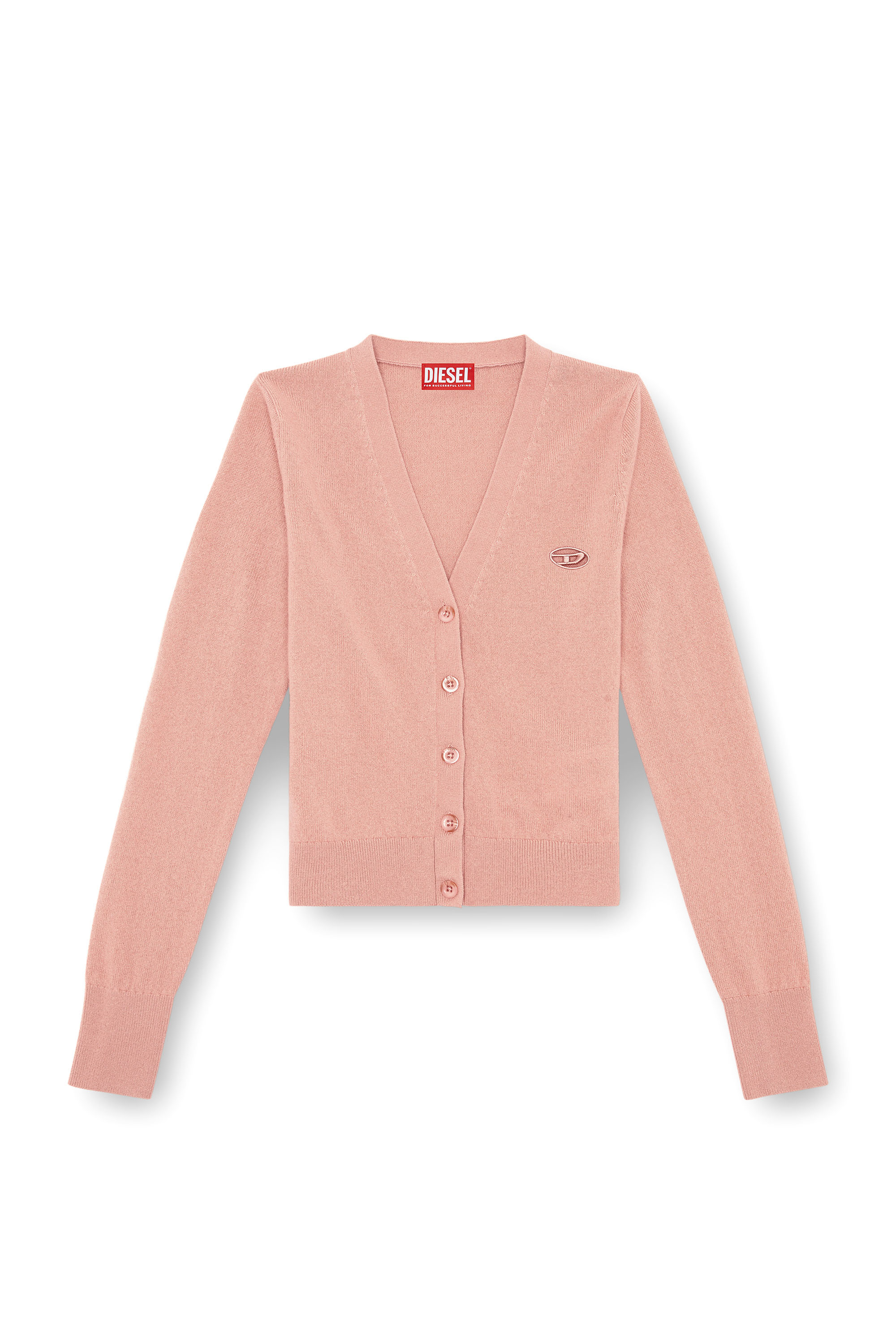 Diesel - M-ARTE, Woman's Wool and cashmere cardigan in Pink - 3