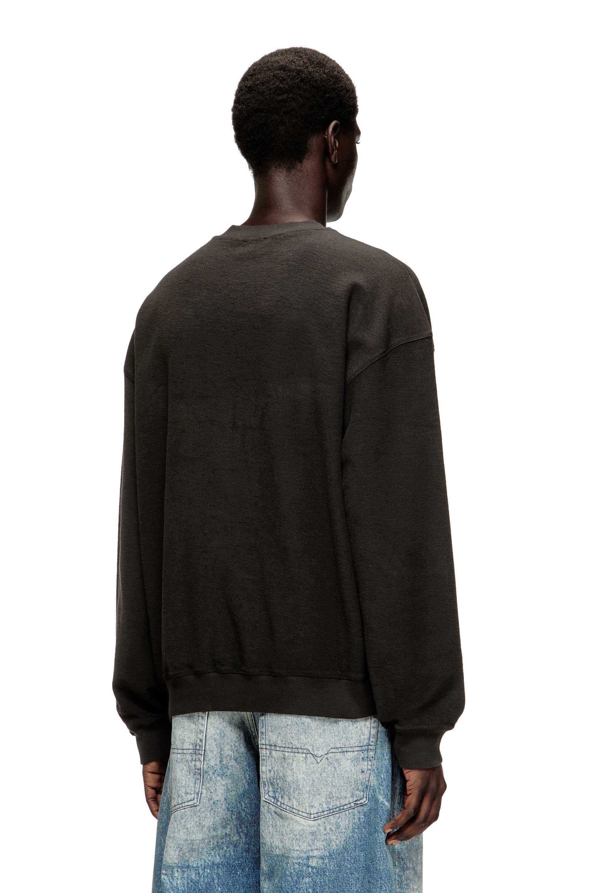 Diesel - S-VALENTIN-JMBV, Man's Sweatshirt with graffiti print in Dark grey - 4