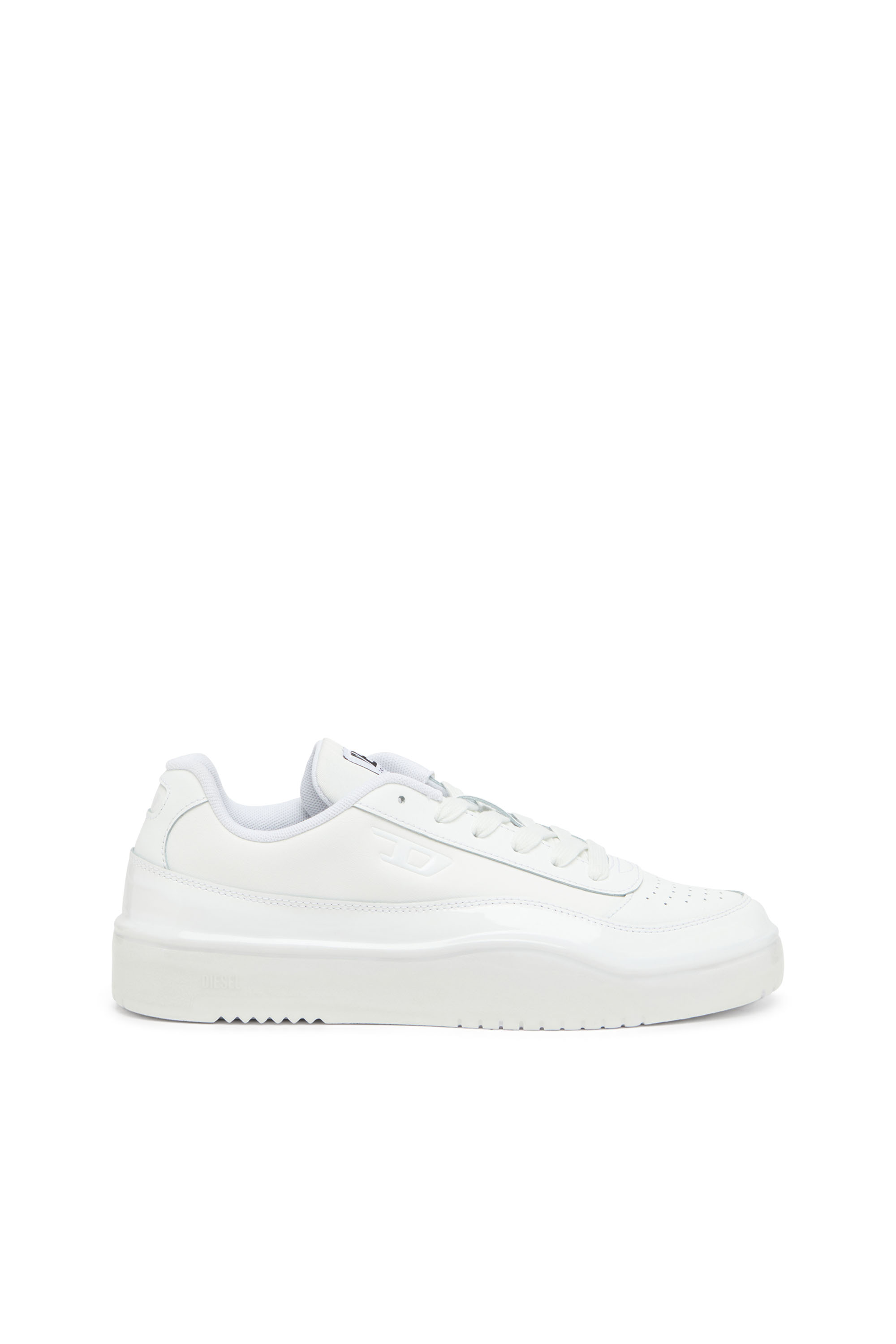 Diesel - S-TRACKER-D LOW, Man's S-Tracker-D-Silicone-dipped leather sneakers in White - 1