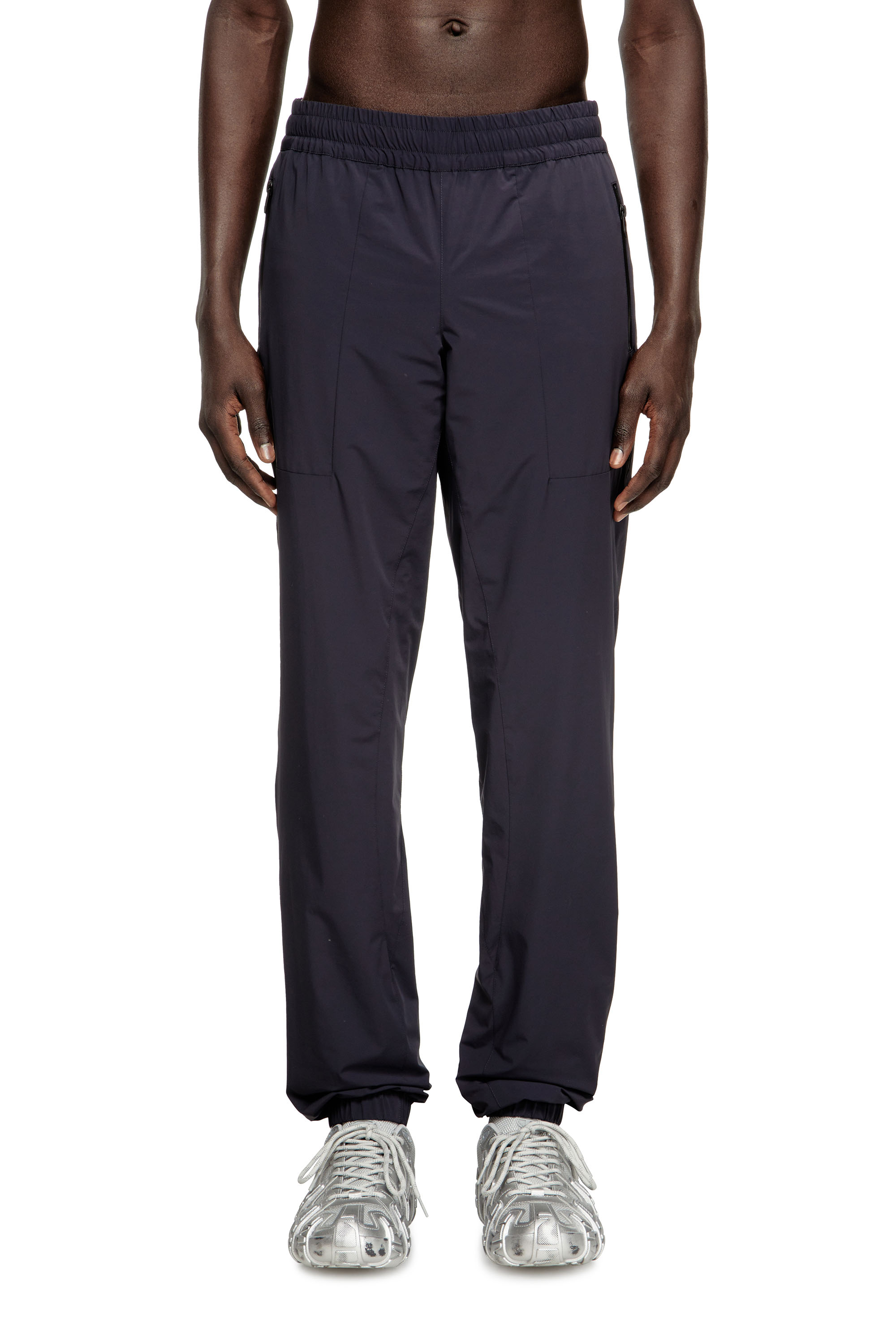 Diesel - P-ARDO-LONG, Man's Trousers in bi-stretch nylon in Dark Blue - 2