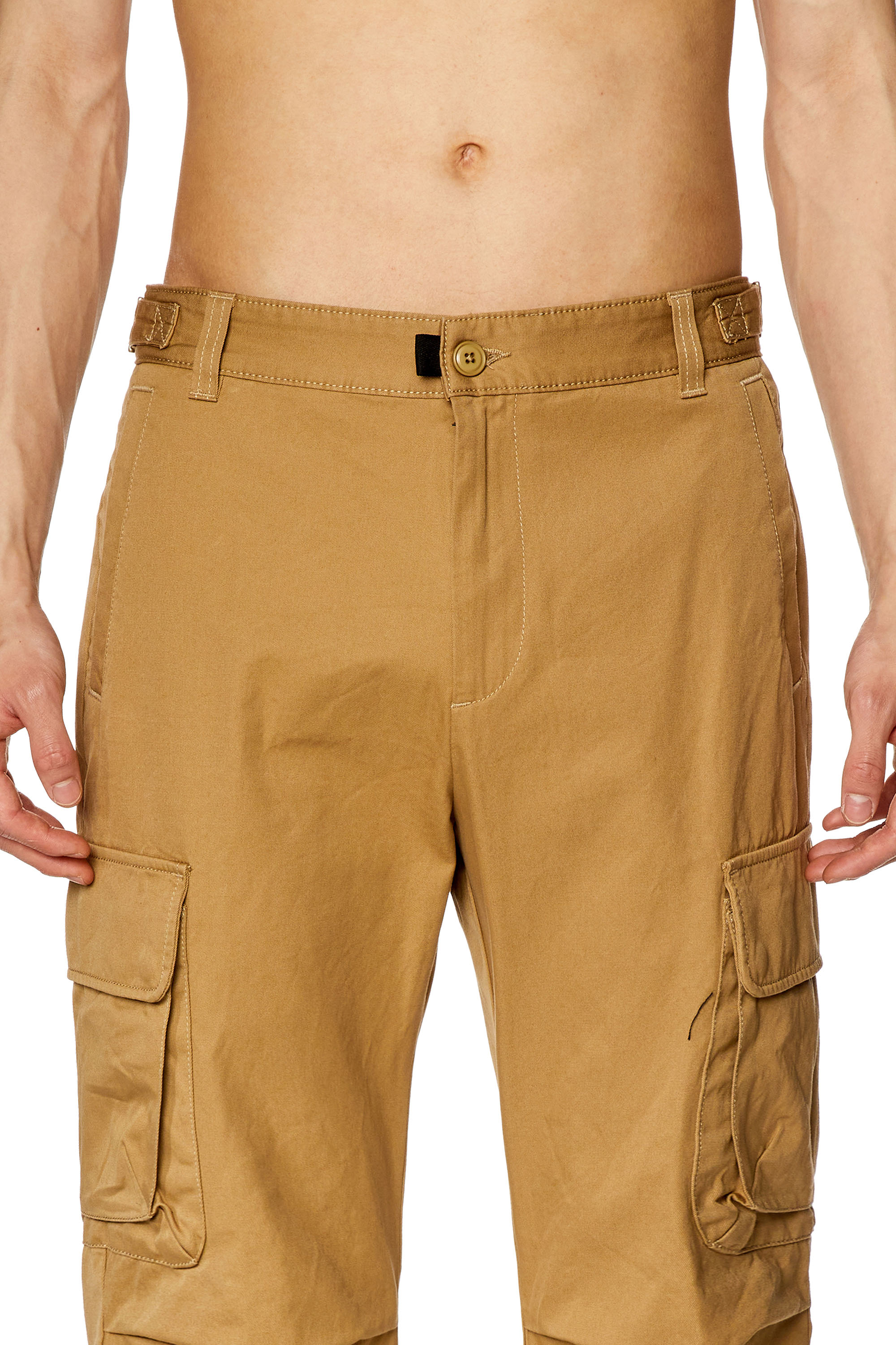 Diesel - P-ARGYM, Man Twill cargo pants in organic cotton in Brown - Image 5