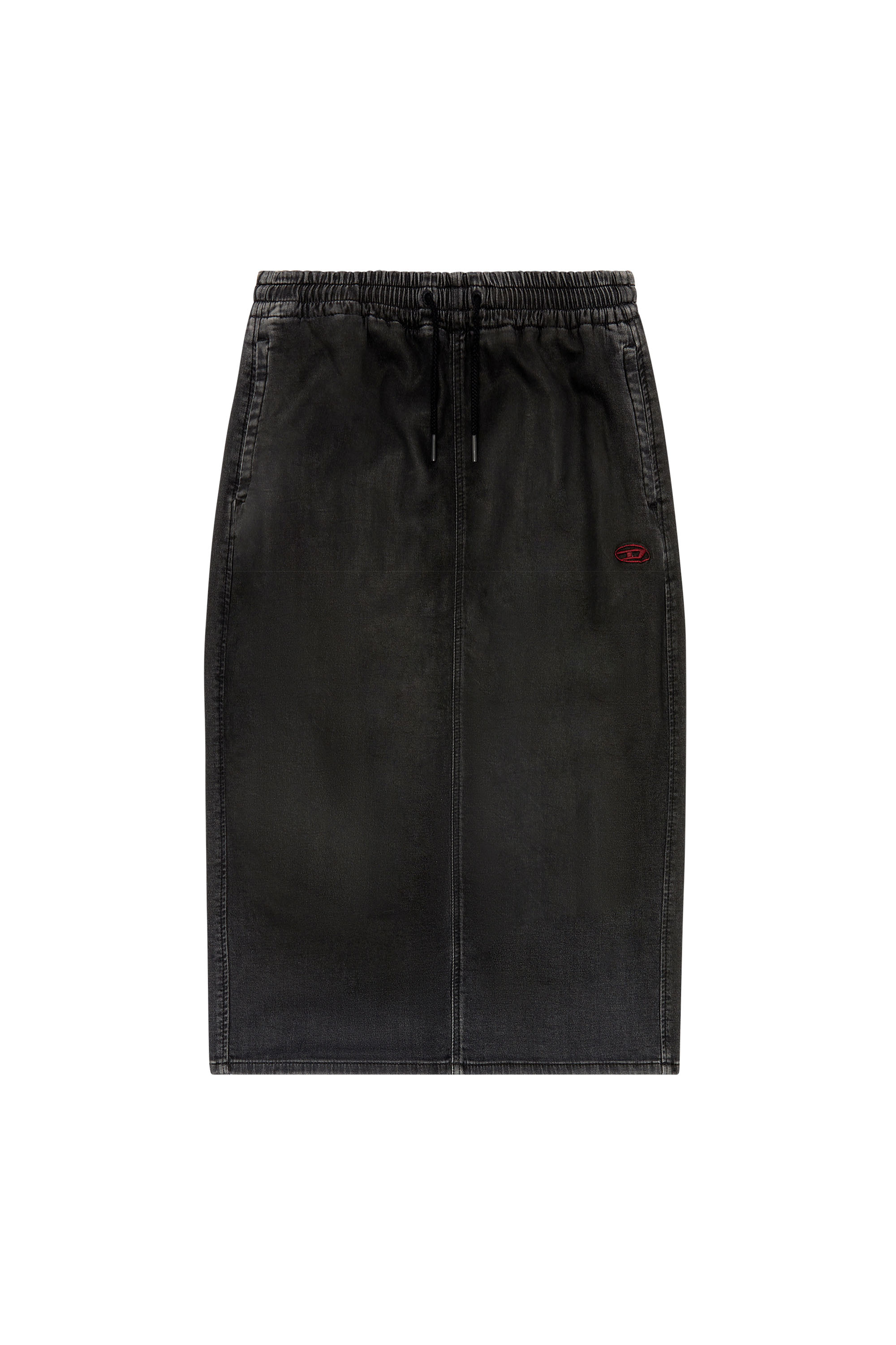 Diesel - DE-OREN JOGG, Woman Skirt in coated denim in Black - Image 5
