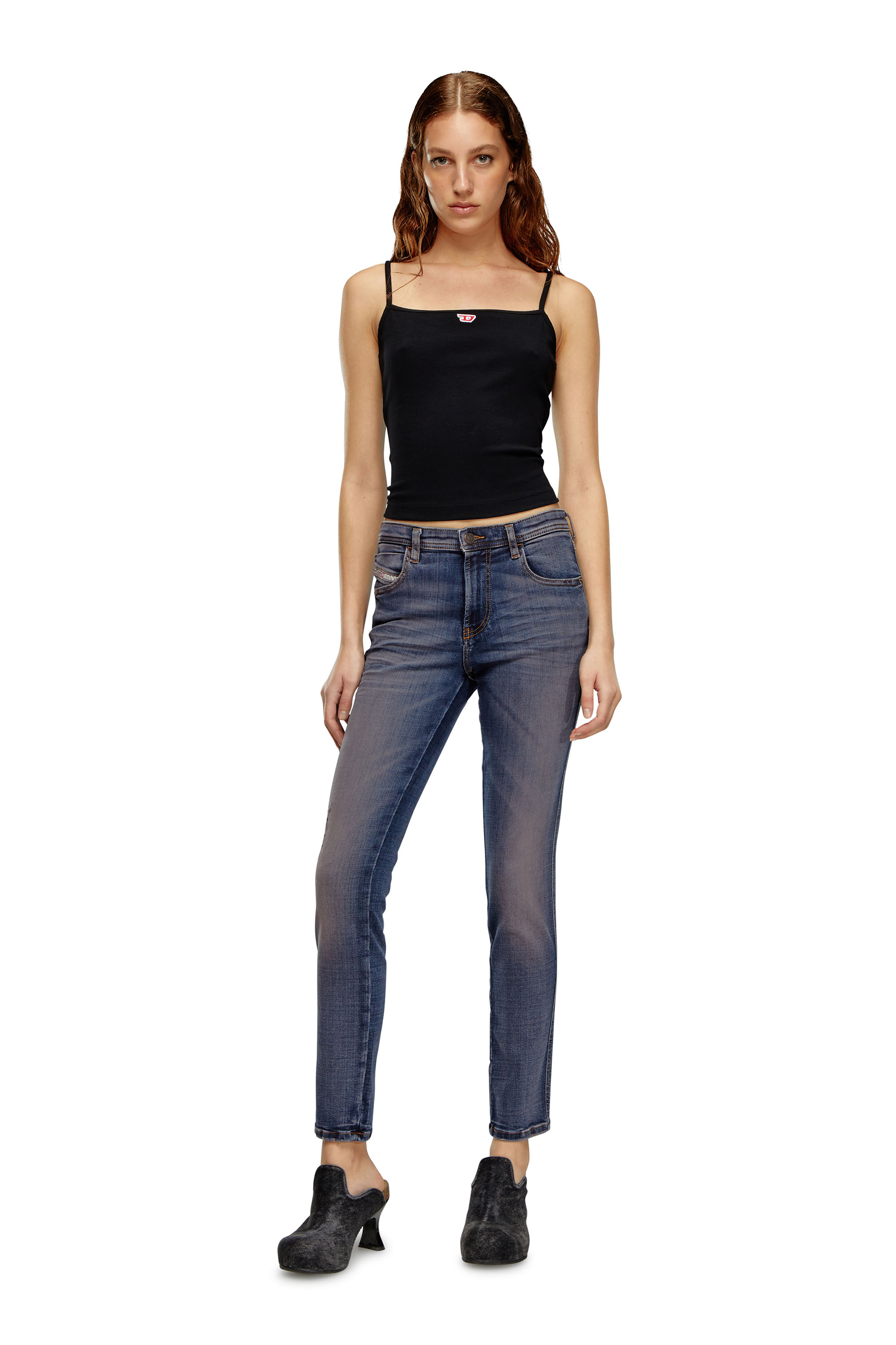 Diesel - Woman Skinny Jeans 2015 Babhila 0PFAY, Dark Blue - Image 1