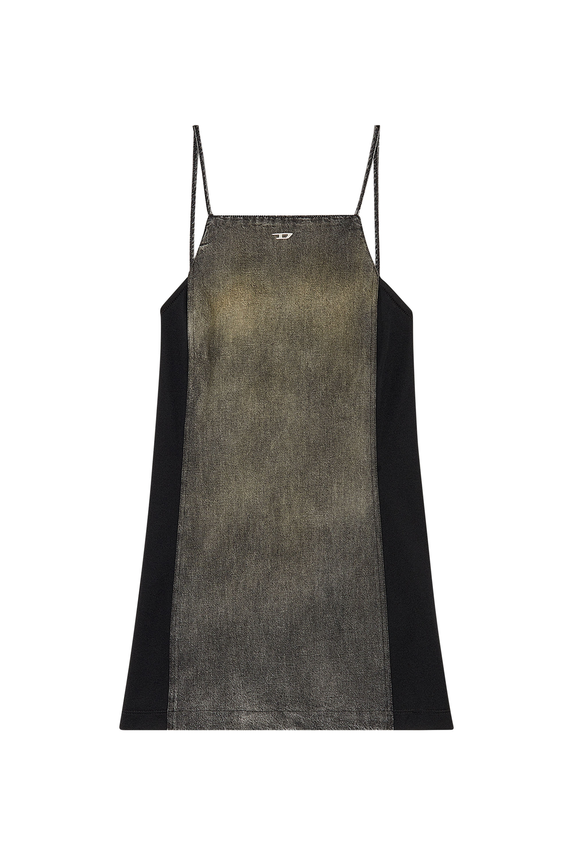 Diesel - DE-BETY-DRESS-S, Woman Denim dress in cotton and hemp in Black - Image 4