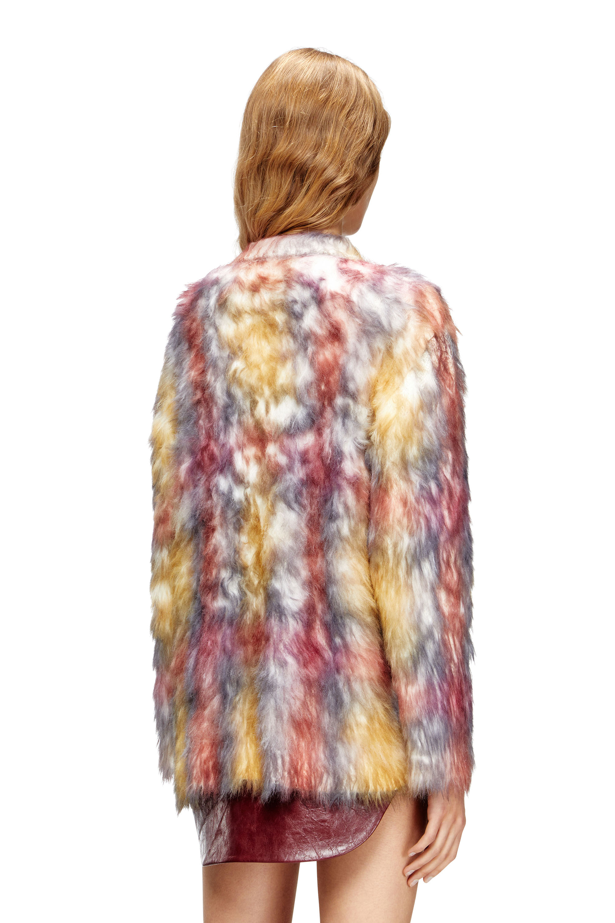 Diesel - M-BERRY, Woman's Fluffy jumper with check print in null - 4