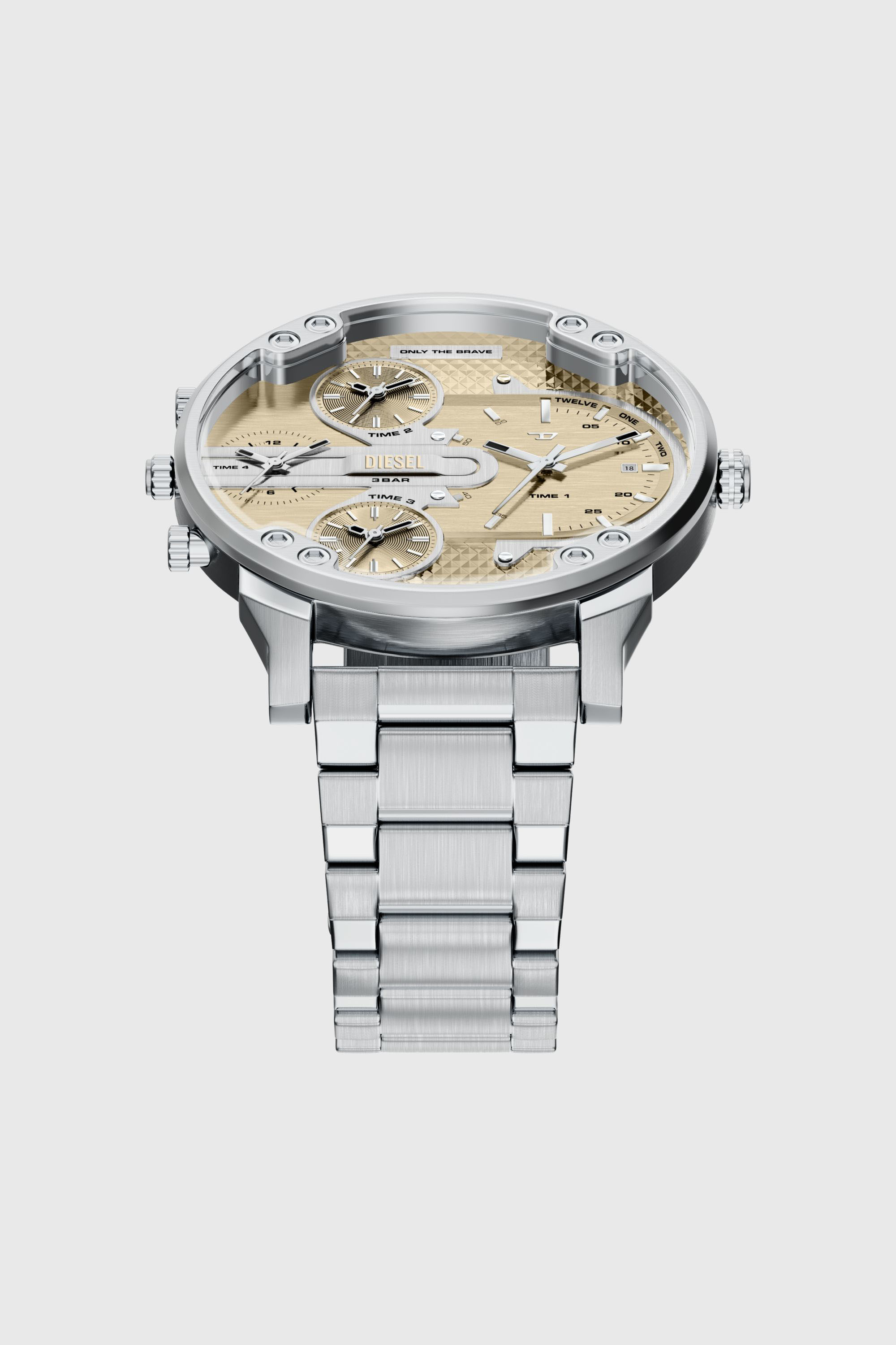 Diesel - DZ7495 WATCH, Man's Mr. Daddy Slim Stainless Steel Watch in Silver - 4