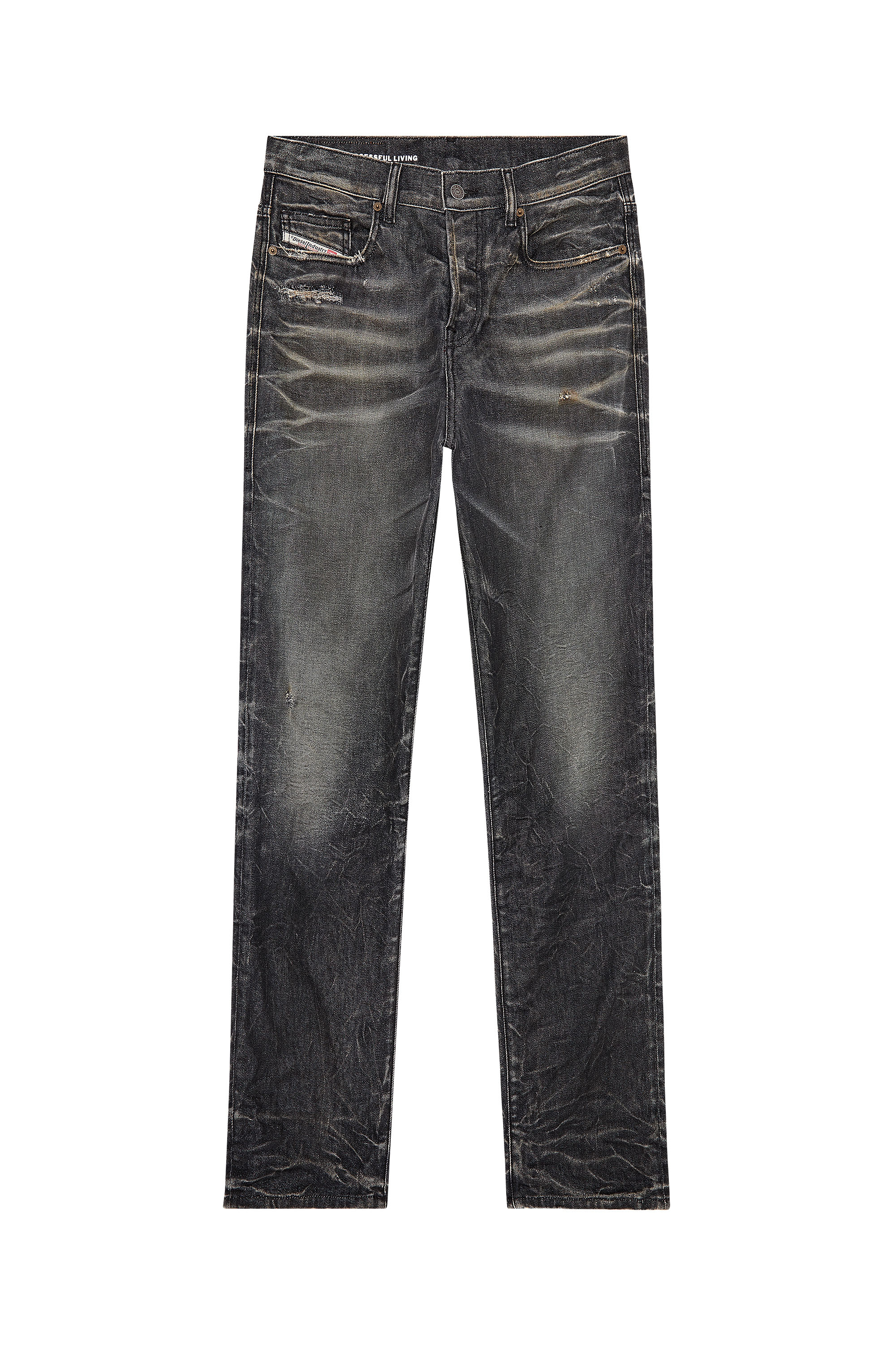 Diesel - Man Straight Jeans 2020 D-Viker 09H51, Black/Dark grey - Image 2