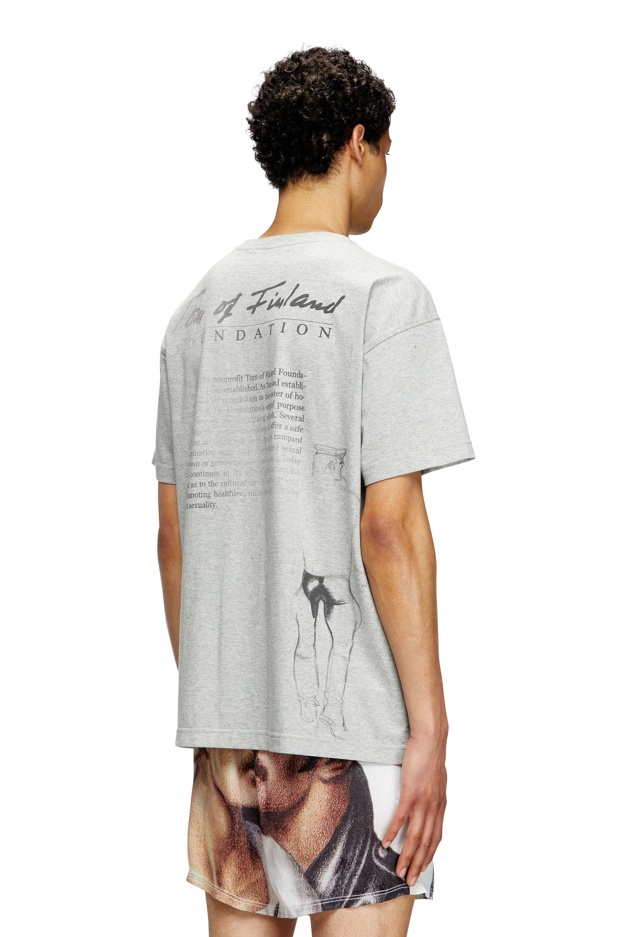 Diesel - PR-T-NORM-TOM25, Unisex's T-shirt with graphic print in Grey - 4