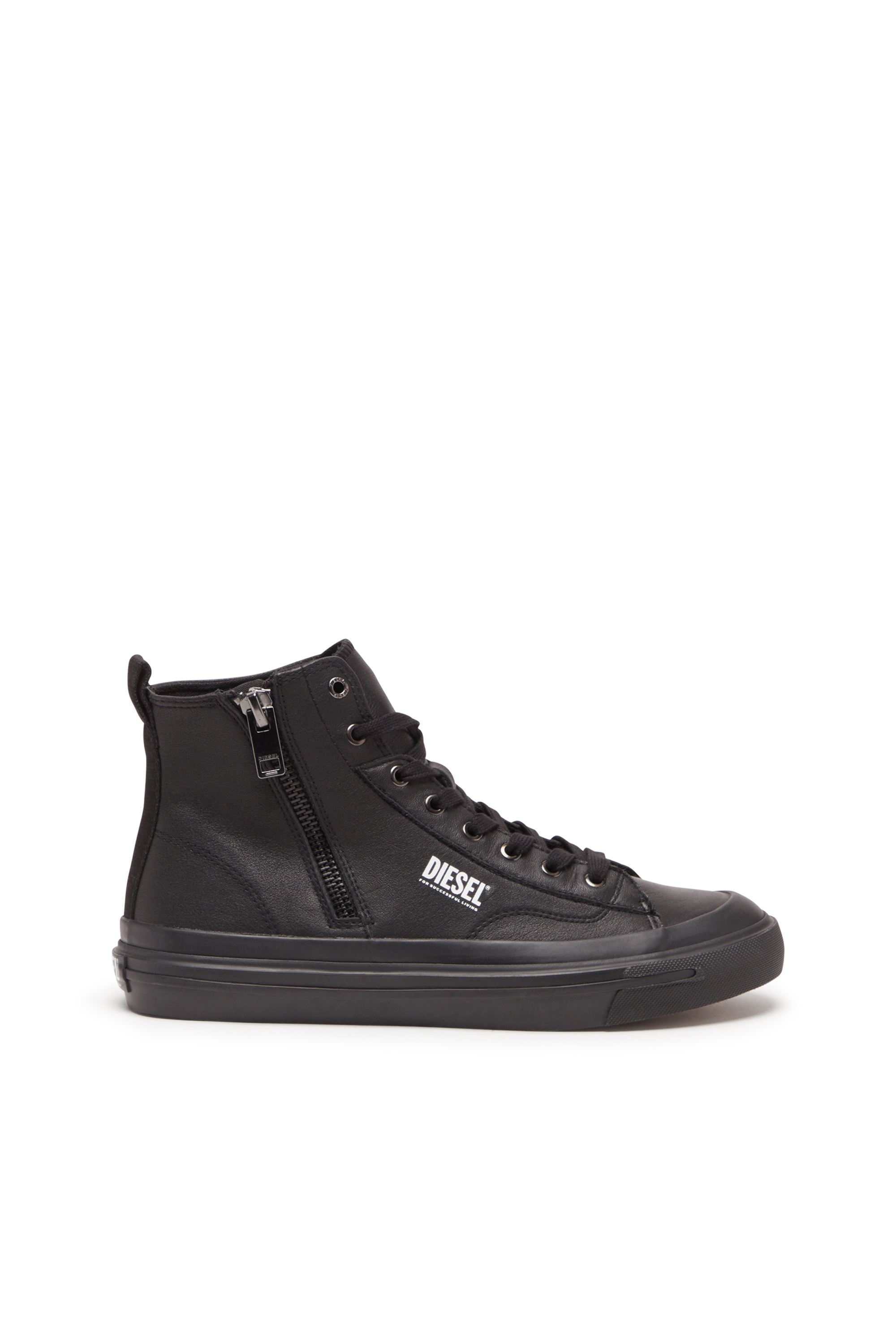 Diesel - S-ATHOS DV MID, Man's S-Athos Dv Mid - High-top sneakers with side zip in Black - 1