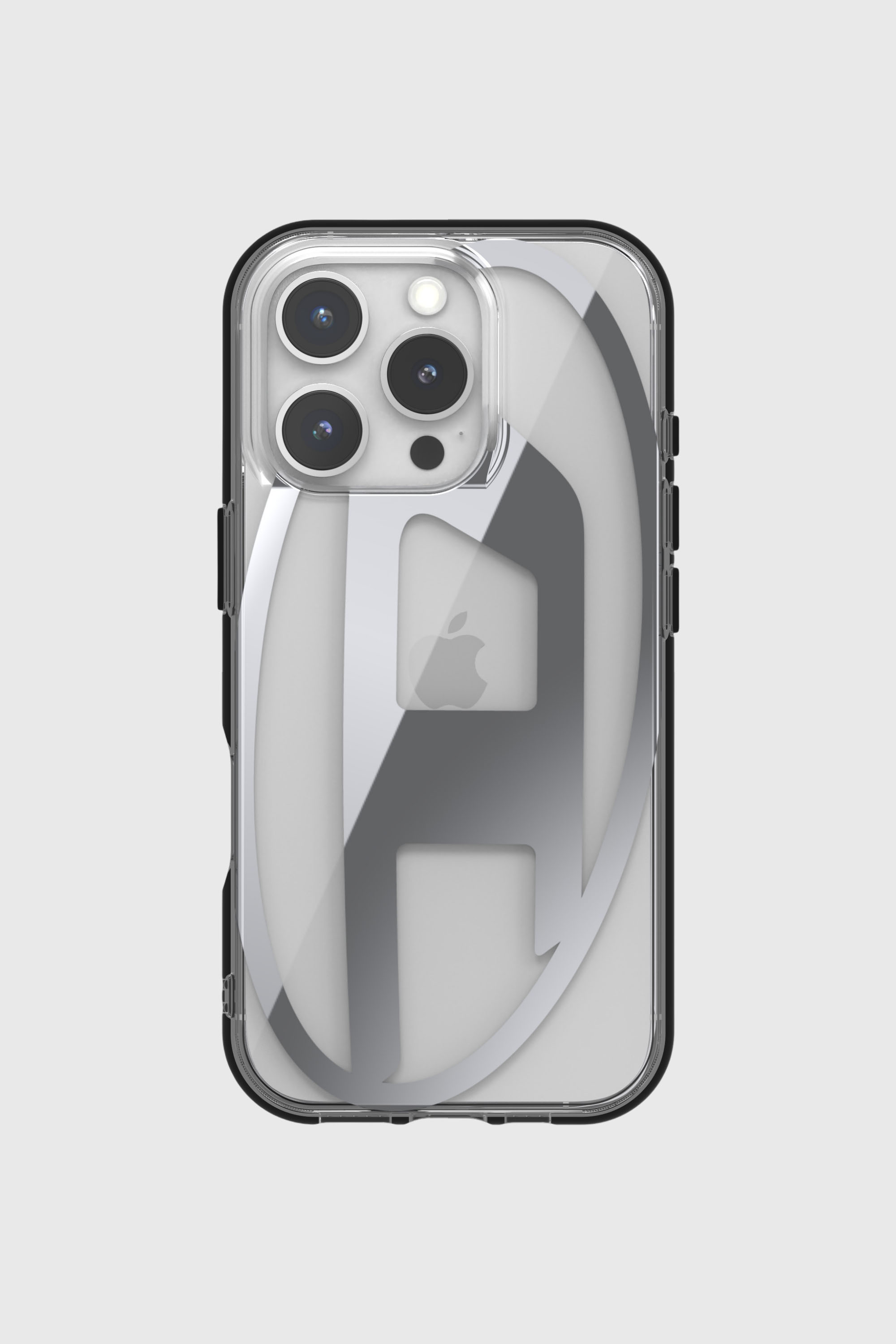 Diesel - 60140 AOP CASE, Unisex's Oval D Mirror Case for iP 16 Pro in Silver - 2