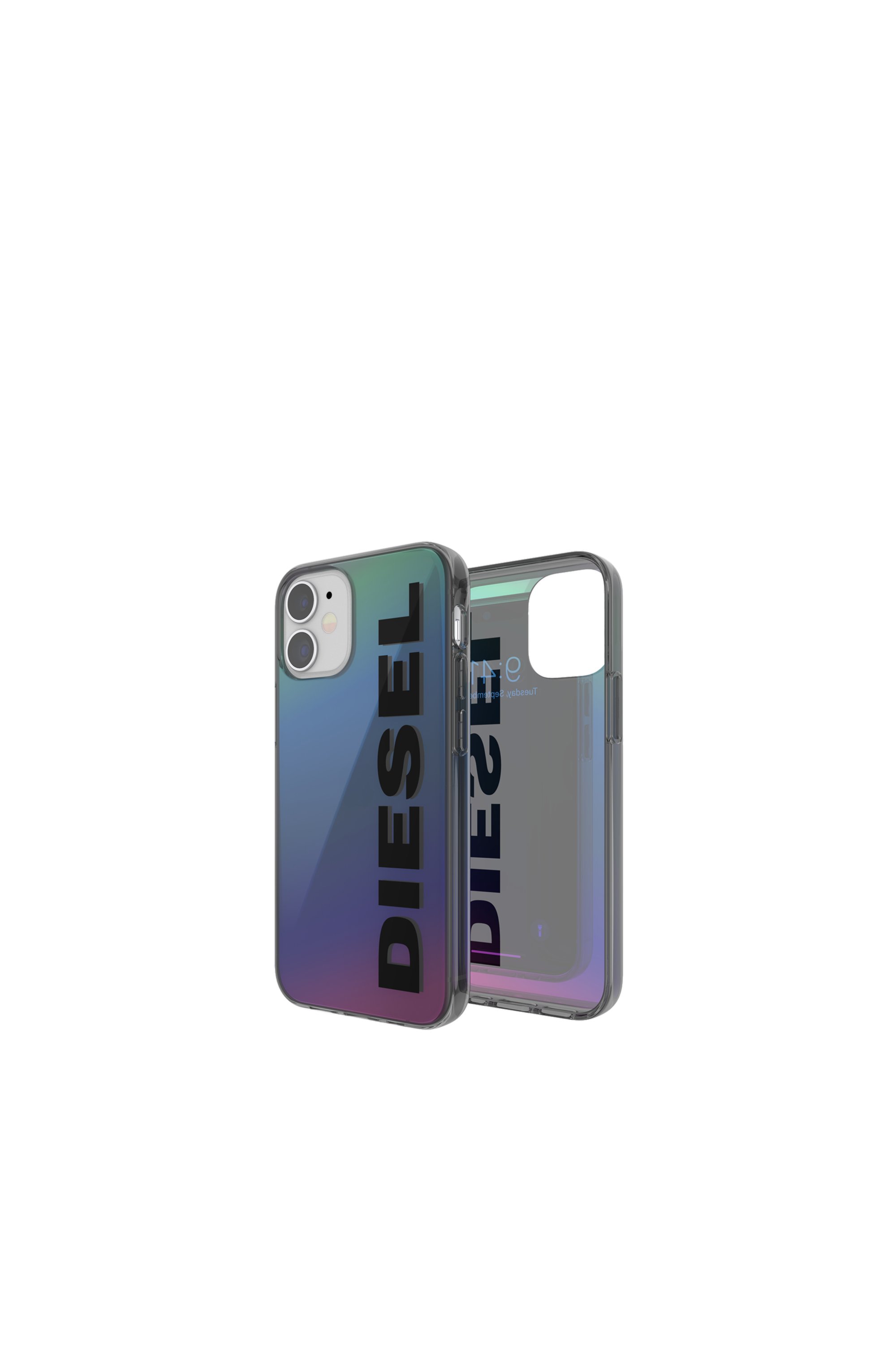 Diesel - 42572 STANDARD CASE, Unisex Holographic TPU case for iPhone 12 Mini in Multicolor - Image 1