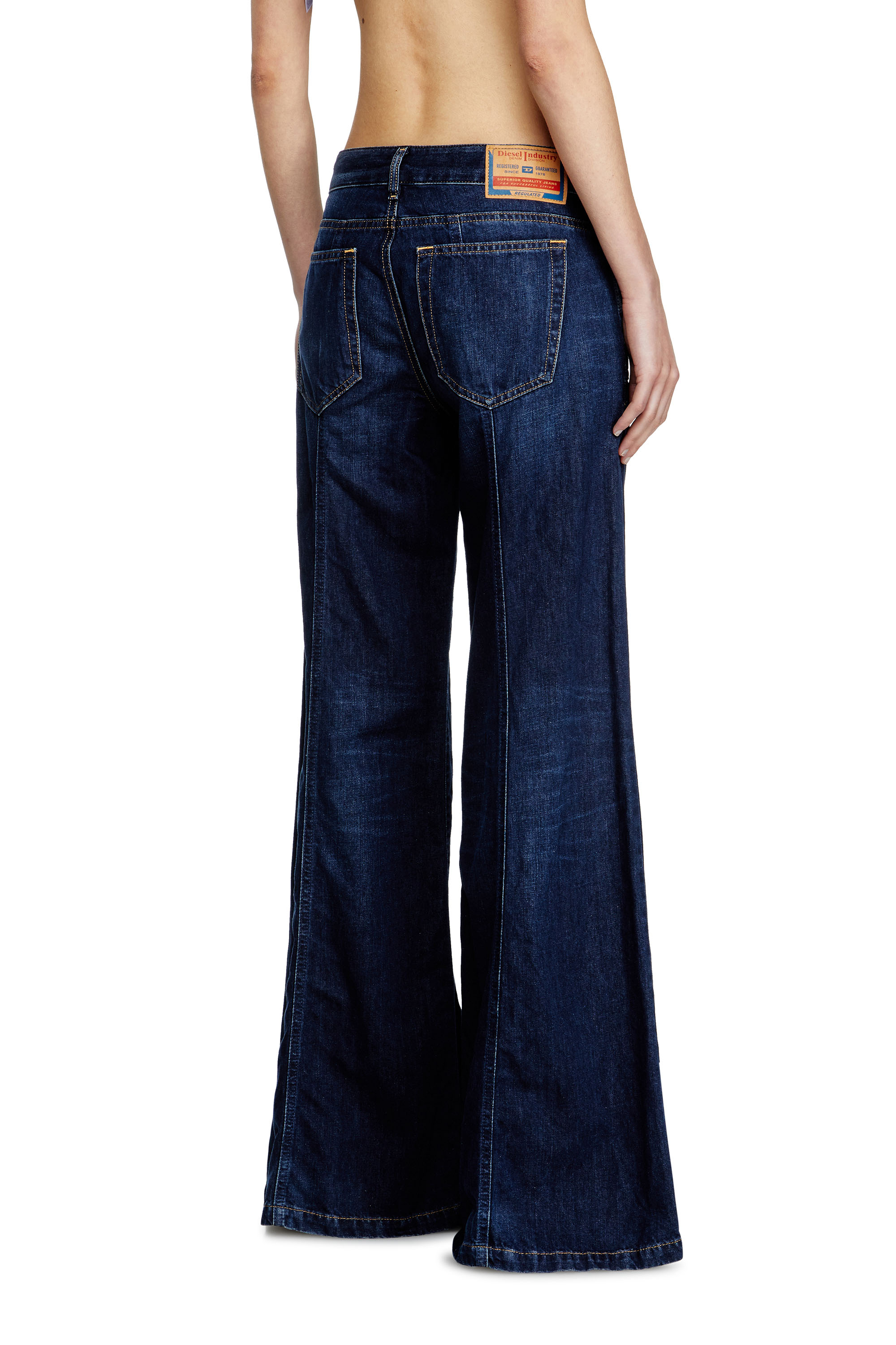 Flare Jeans D-Akii 068RA, Dark Blue Diesel - Woman's Flare Jeans D-Akii 068RA, Dark Blue - 4