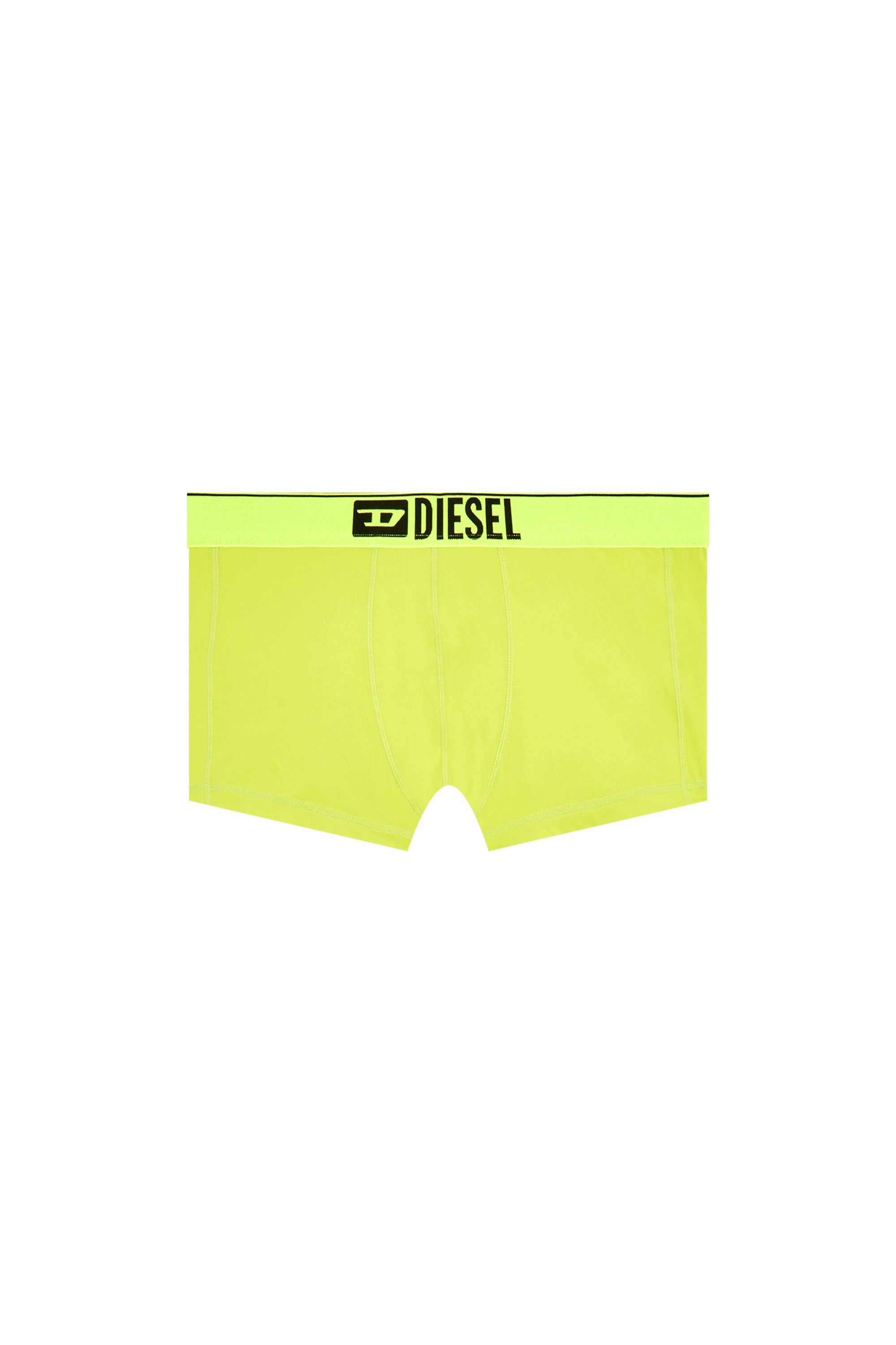 Diesel - UMBX-DAMIEN-CUT, Man Microfibre boxer briefs with logo waist in Yellow - Image 4