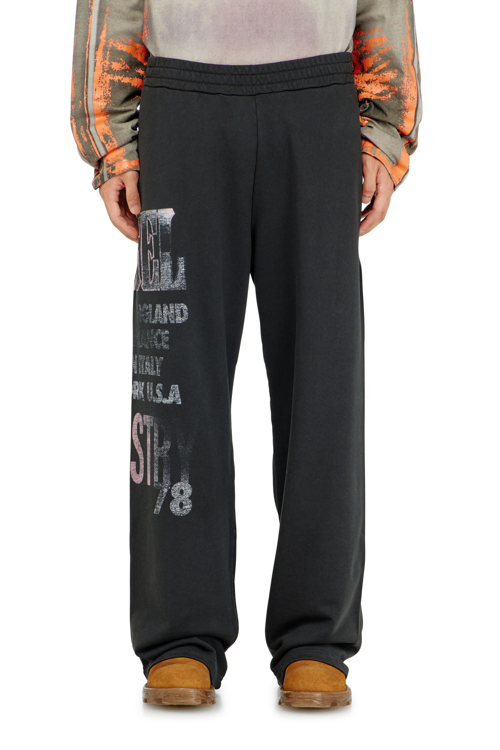 Diesel - P-ILL, Man's Sweatpants with concert graphics in null - 2